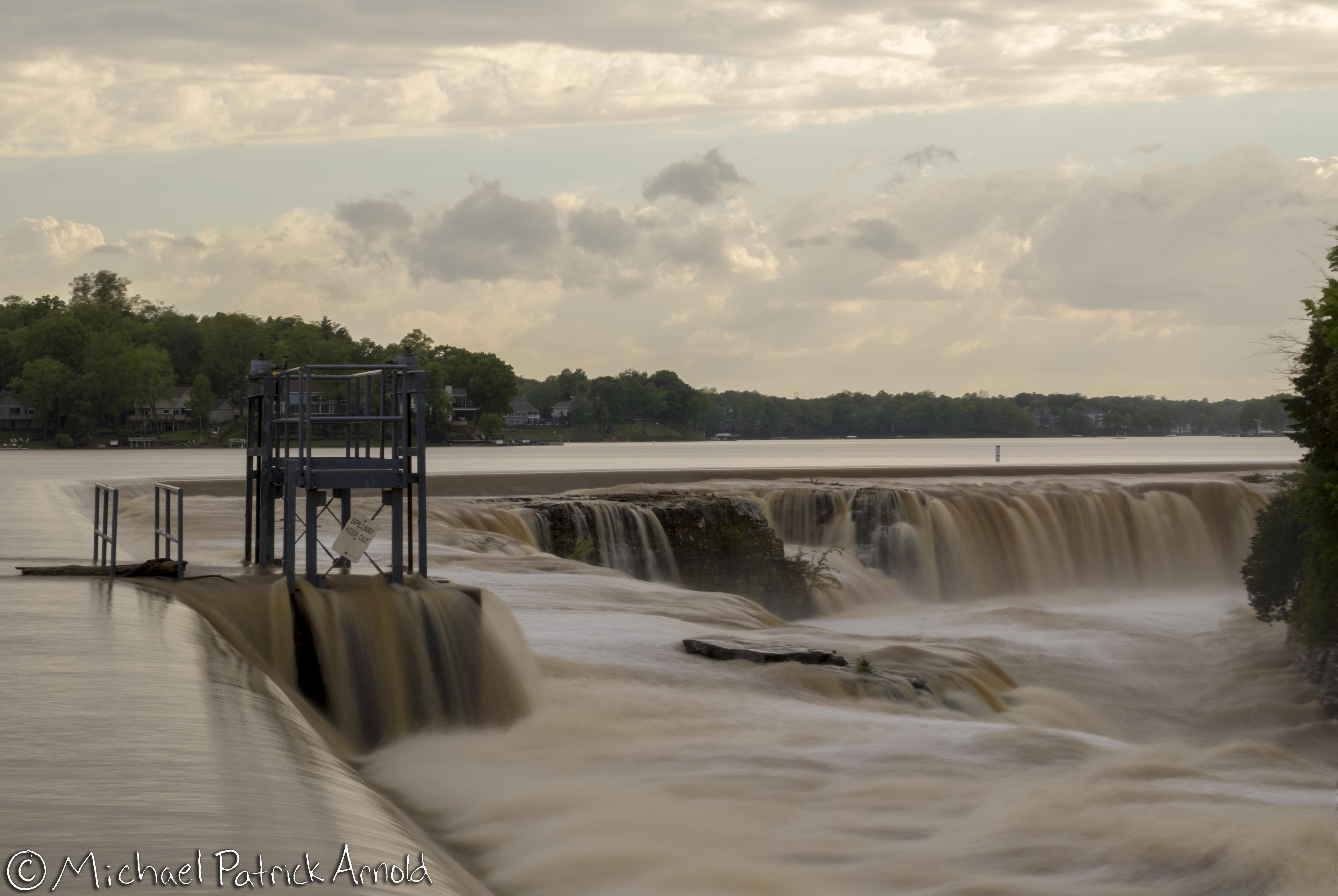 Took this photo of the Lake St. Louis Spillway this afternoon after the