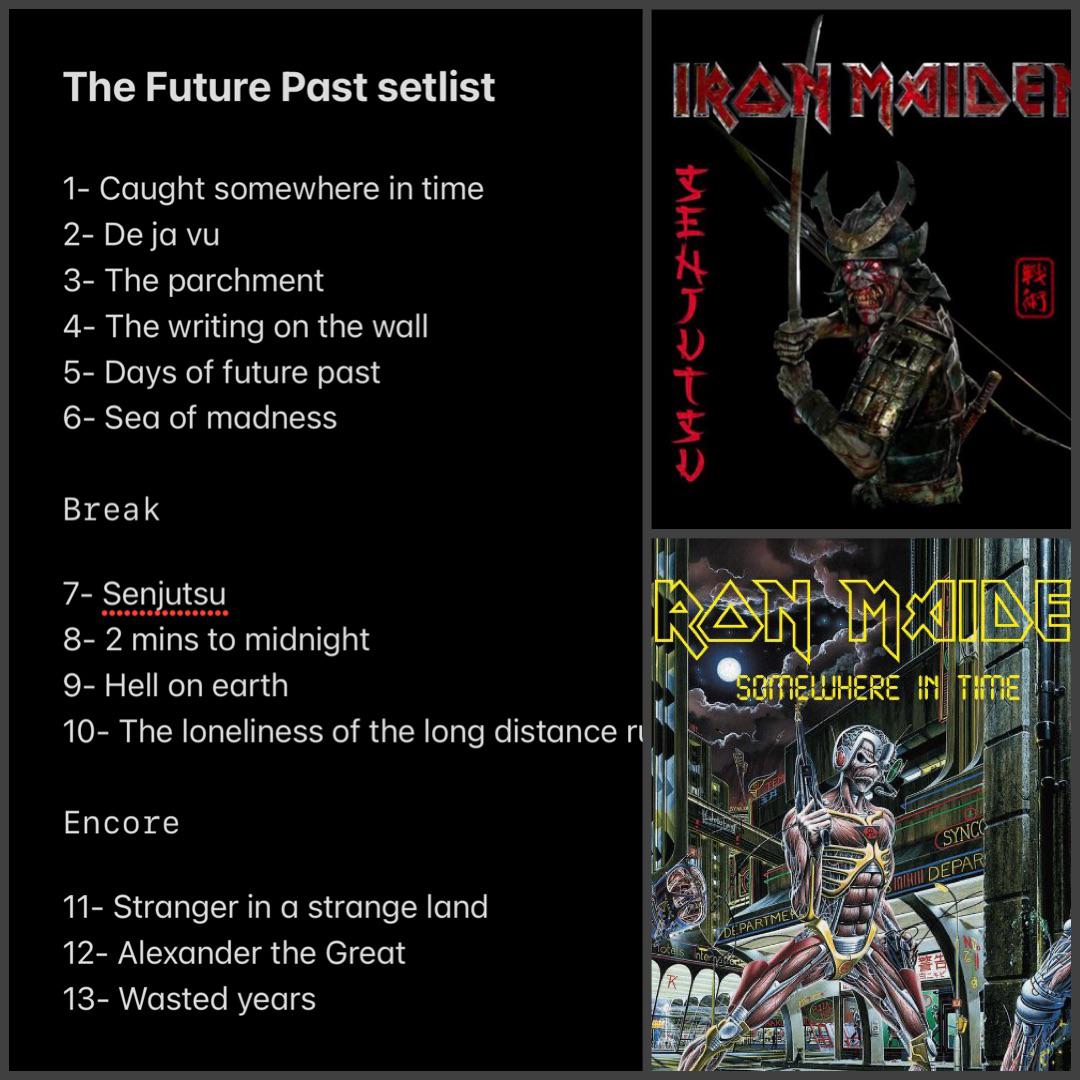Iron Maiden Tour 2024 Setlists For Elset Horatia