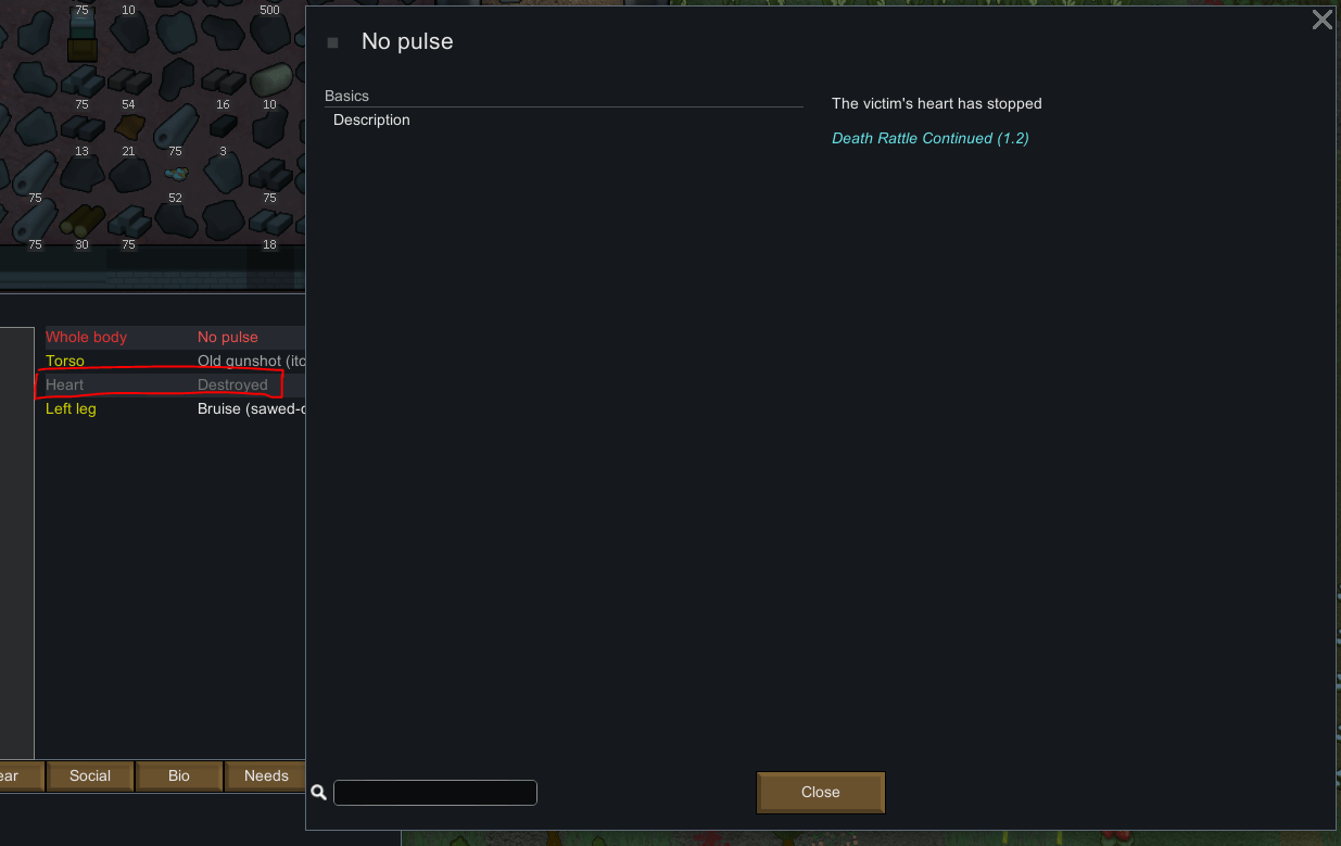 Death Rattle allows for pawns to sometimes survive otherwise fatal