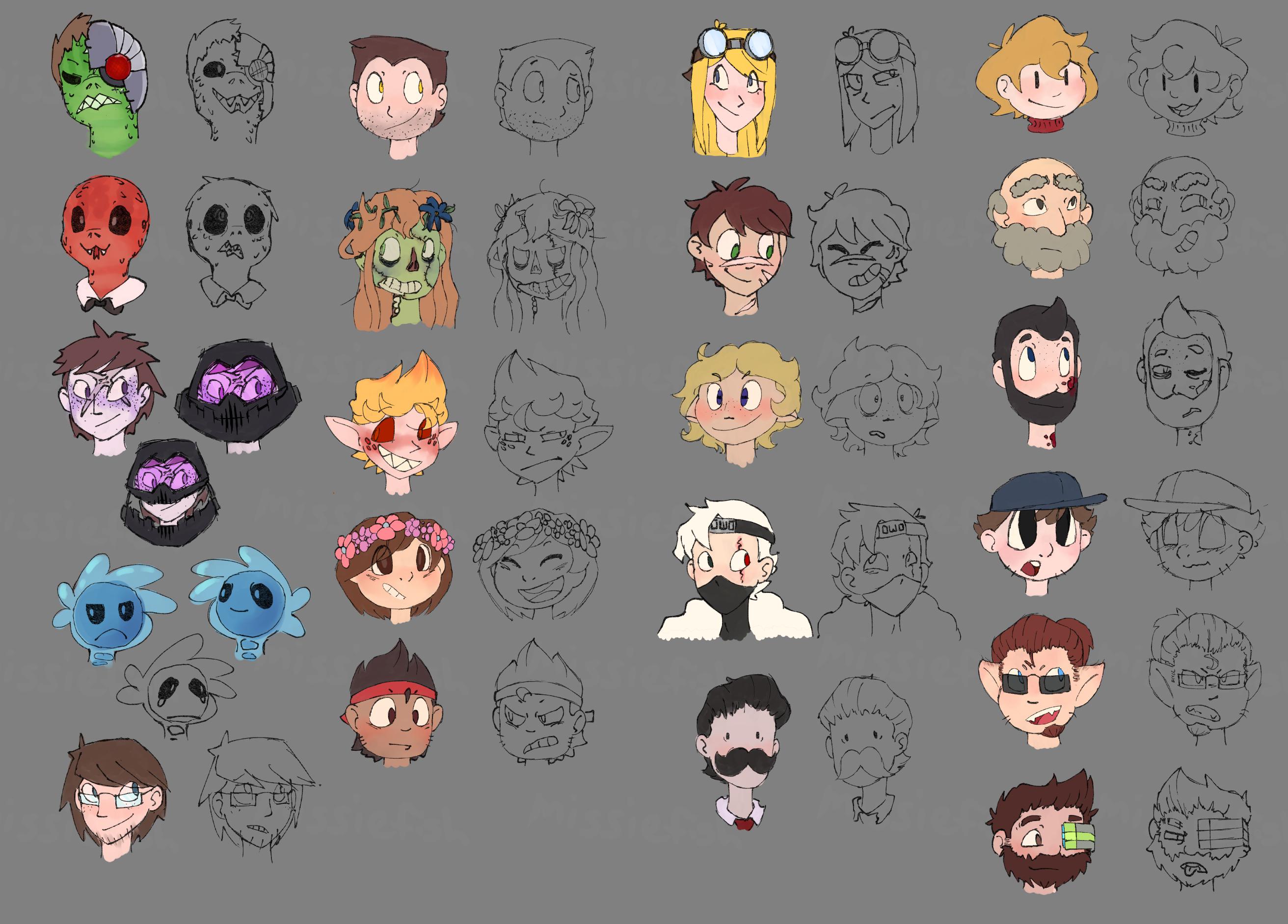 Drew all the hermits I watch! r/HermitCraft