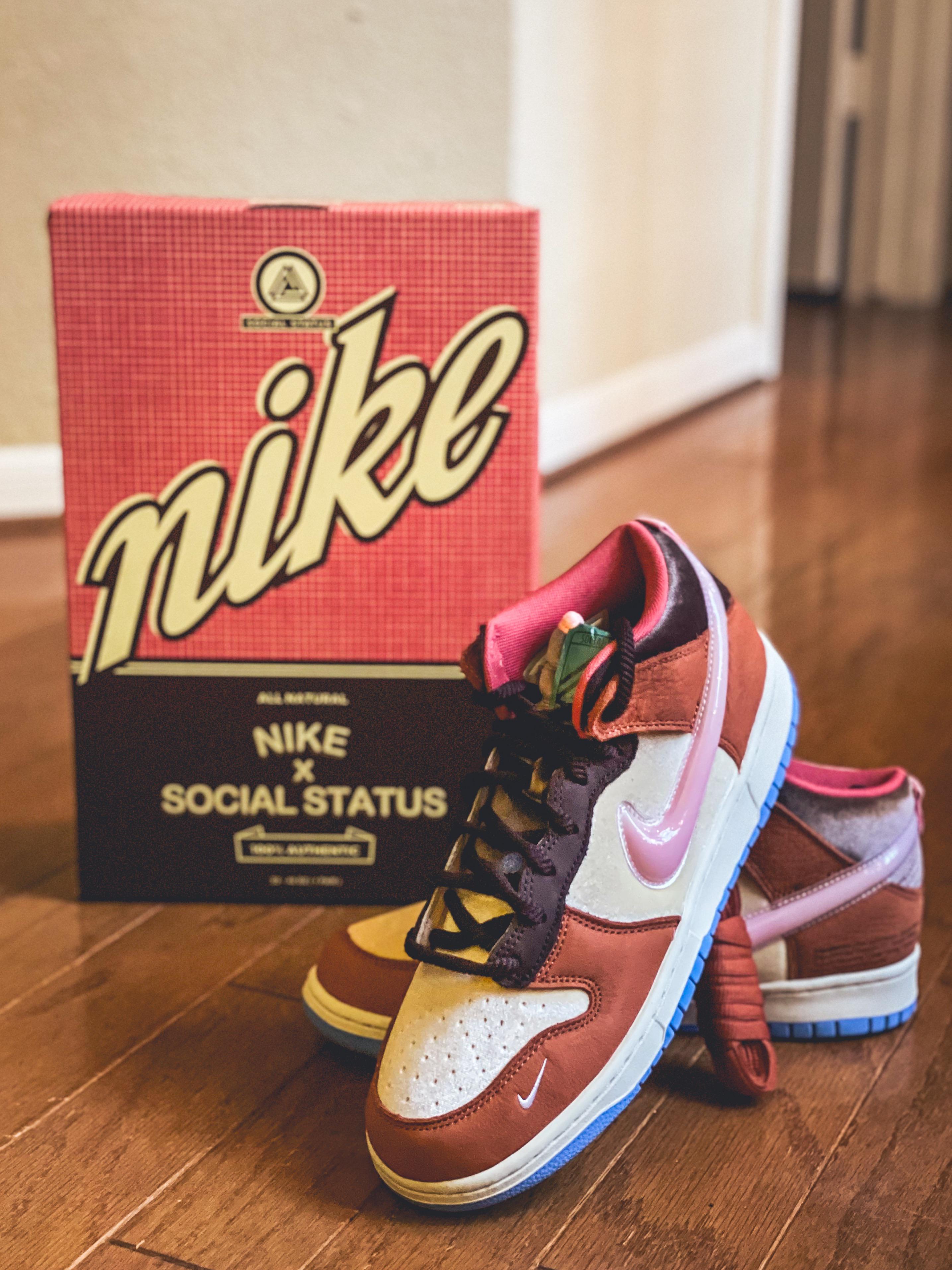 Social status chocolate milk dunks. Very nice in hand r/Sneakers