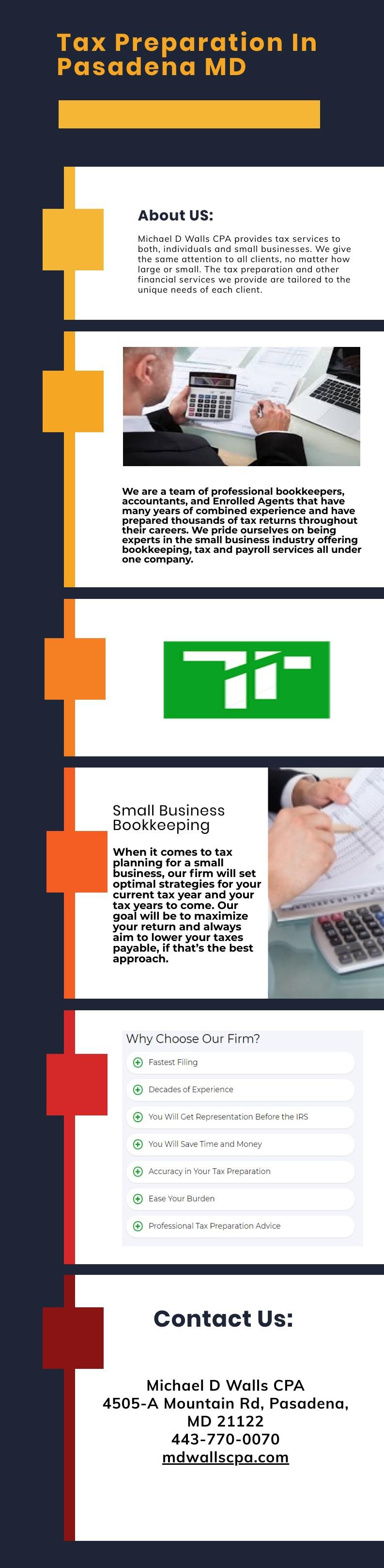 Tax Preparation In Pasadena MD r/Infographics