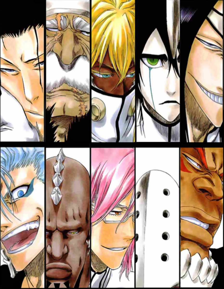The infamous espada! My favorite here is Ulquiorra.. Curious as yours is? Plus this photo is