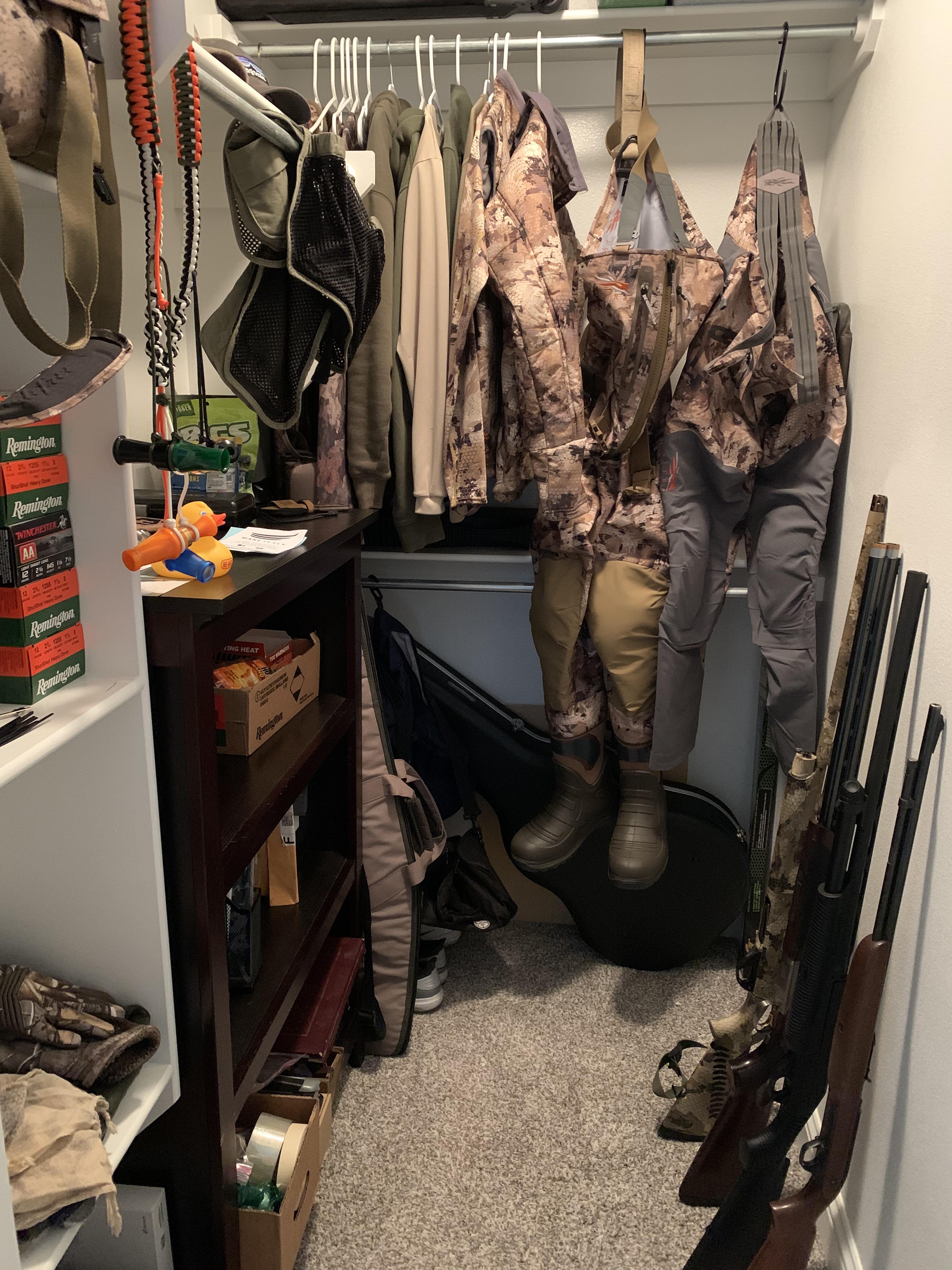 When you keep opening and closing the hunting closet... 3 more weeks