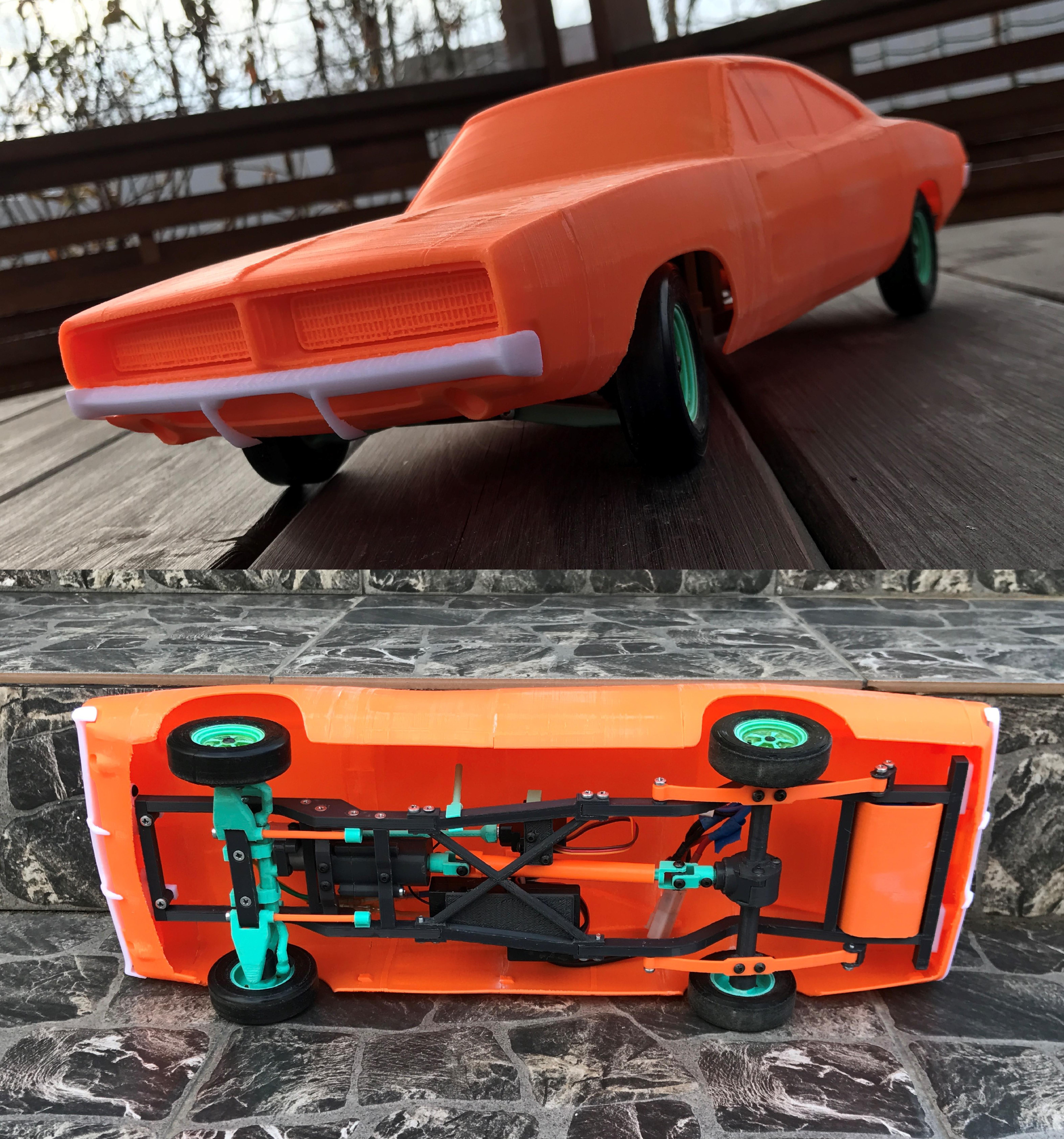 printed RC Dodge Charger 3Dprinting