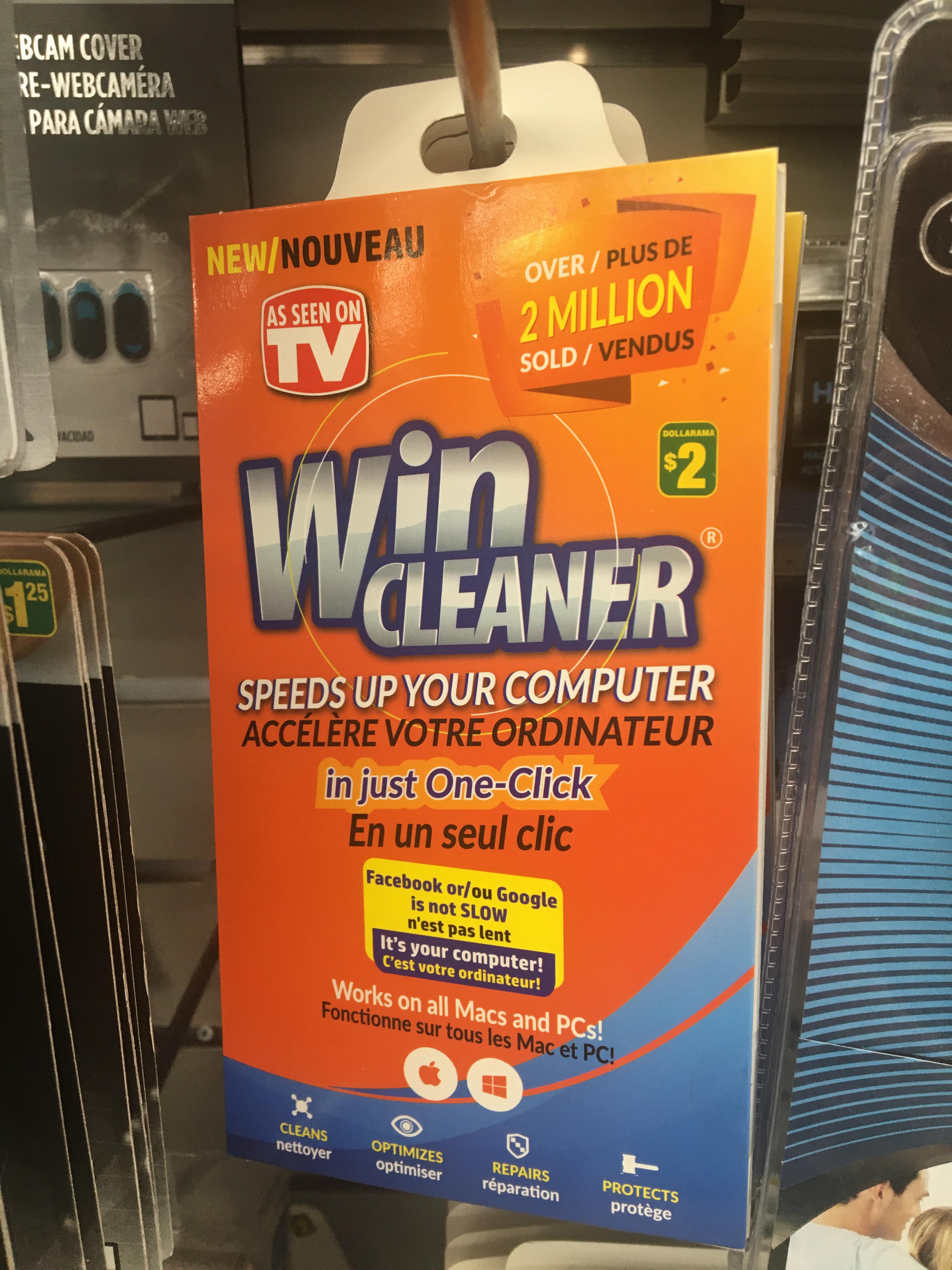 What is “WinCleaner” and is it BS? I didn’t even feel any storage media