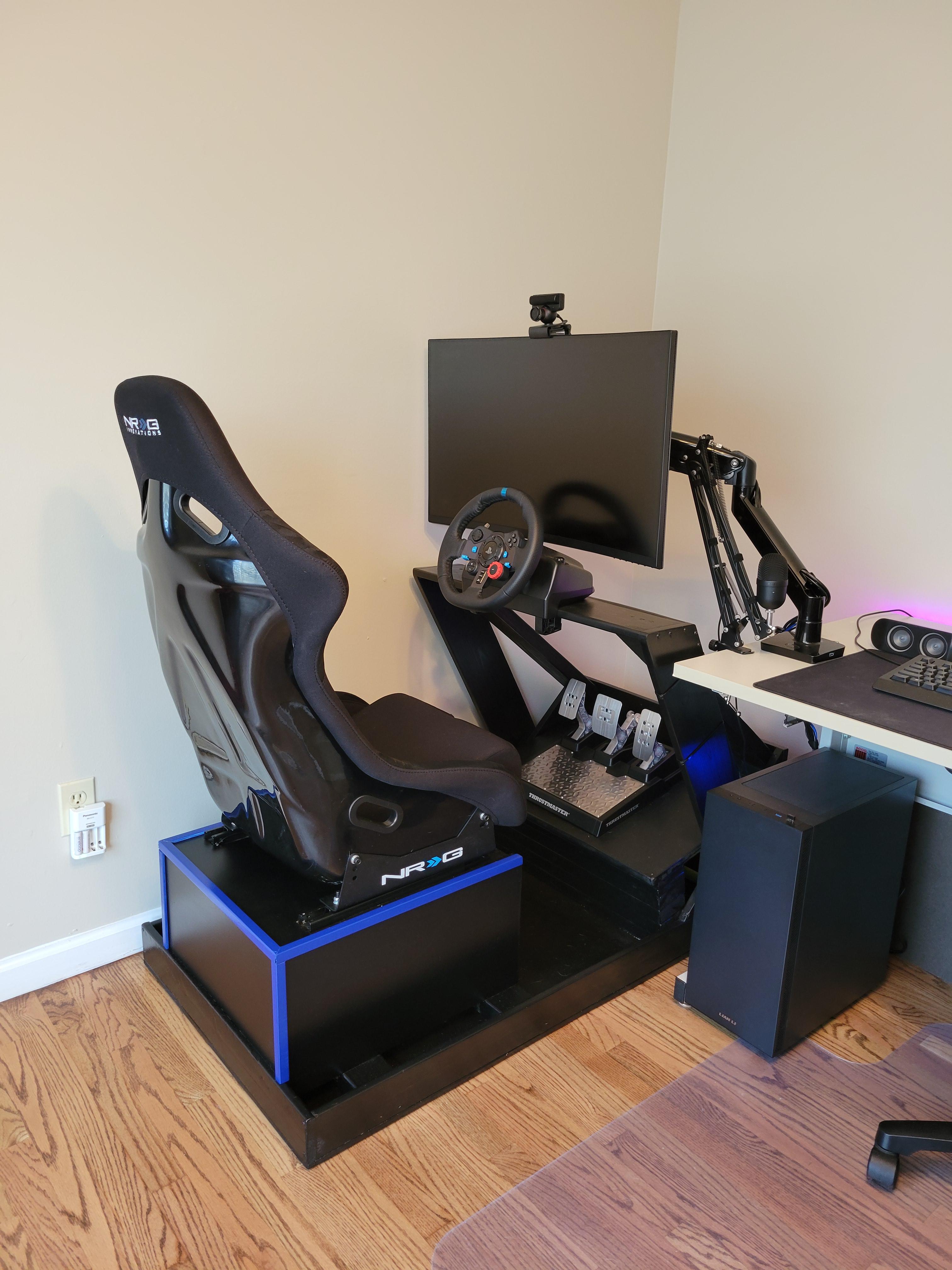 Upgraded from a PC chair to a racing seat in my DIY rig! r/simracing