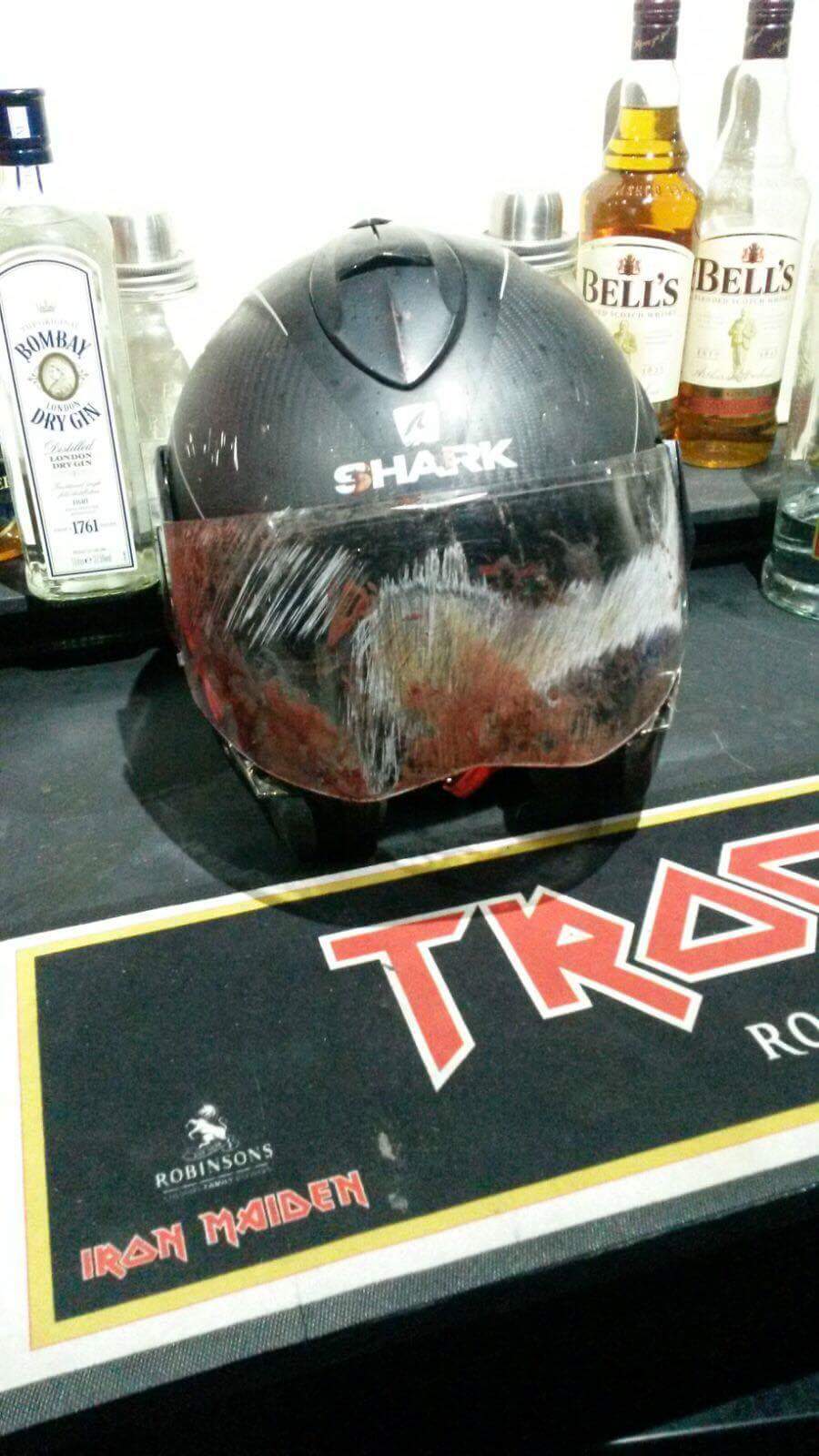 Helmets do infact save lives. Mine after my latest crash. r/motorcycles