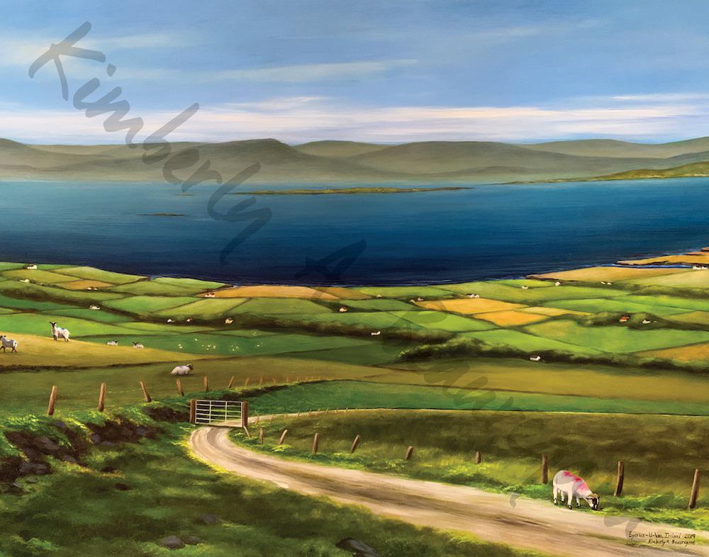 My acrylic painting of a sheep trail we hiked in Urhan, Ireland. The