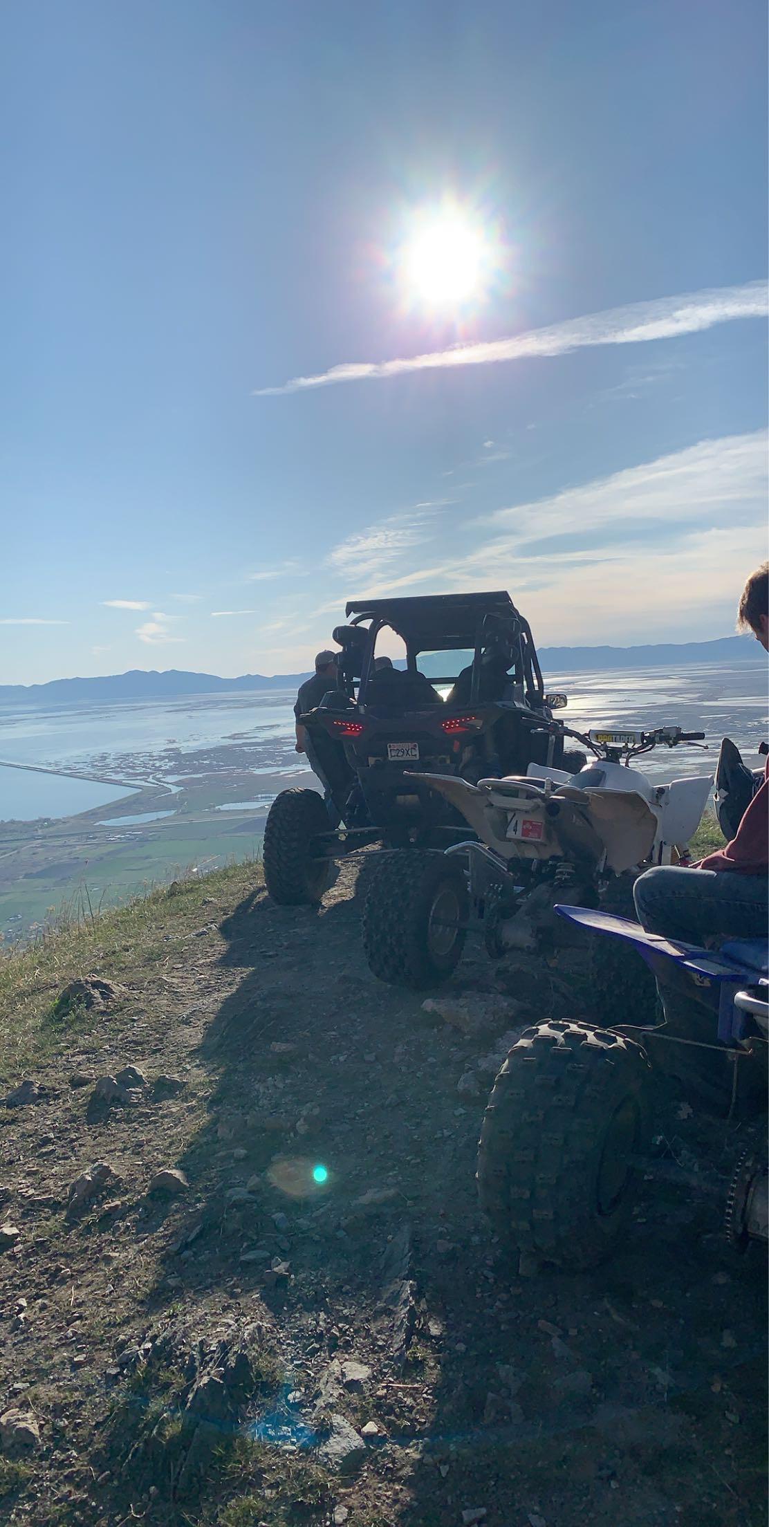 The view of Willard bay from the top of the mountain r/Utah