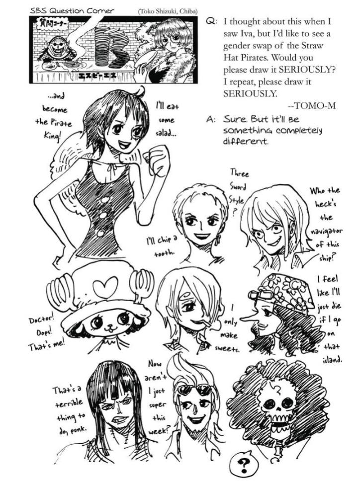 strawhats gender swap sbs chapter 545 r/OnePiece