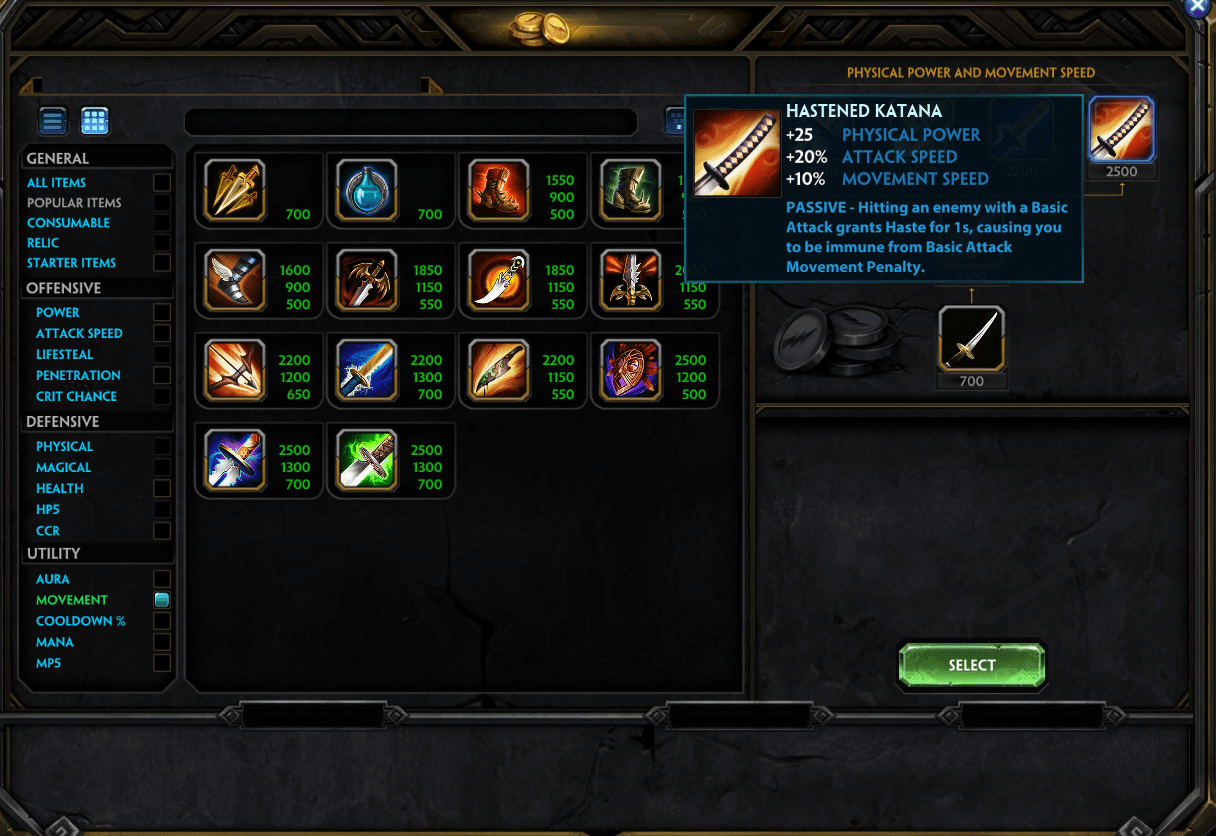 Hastened not in movement speed tab? r/Smite