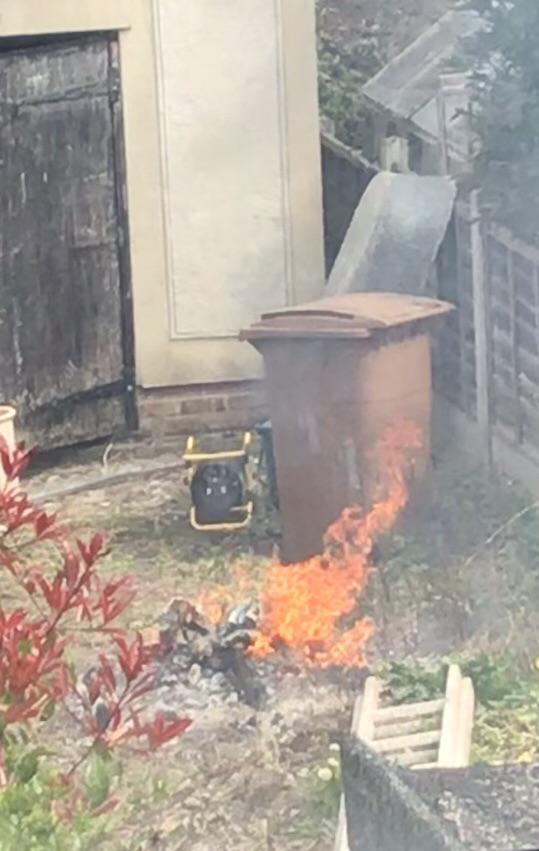 My neighbour burning literal plastic bags for his bonfire / r