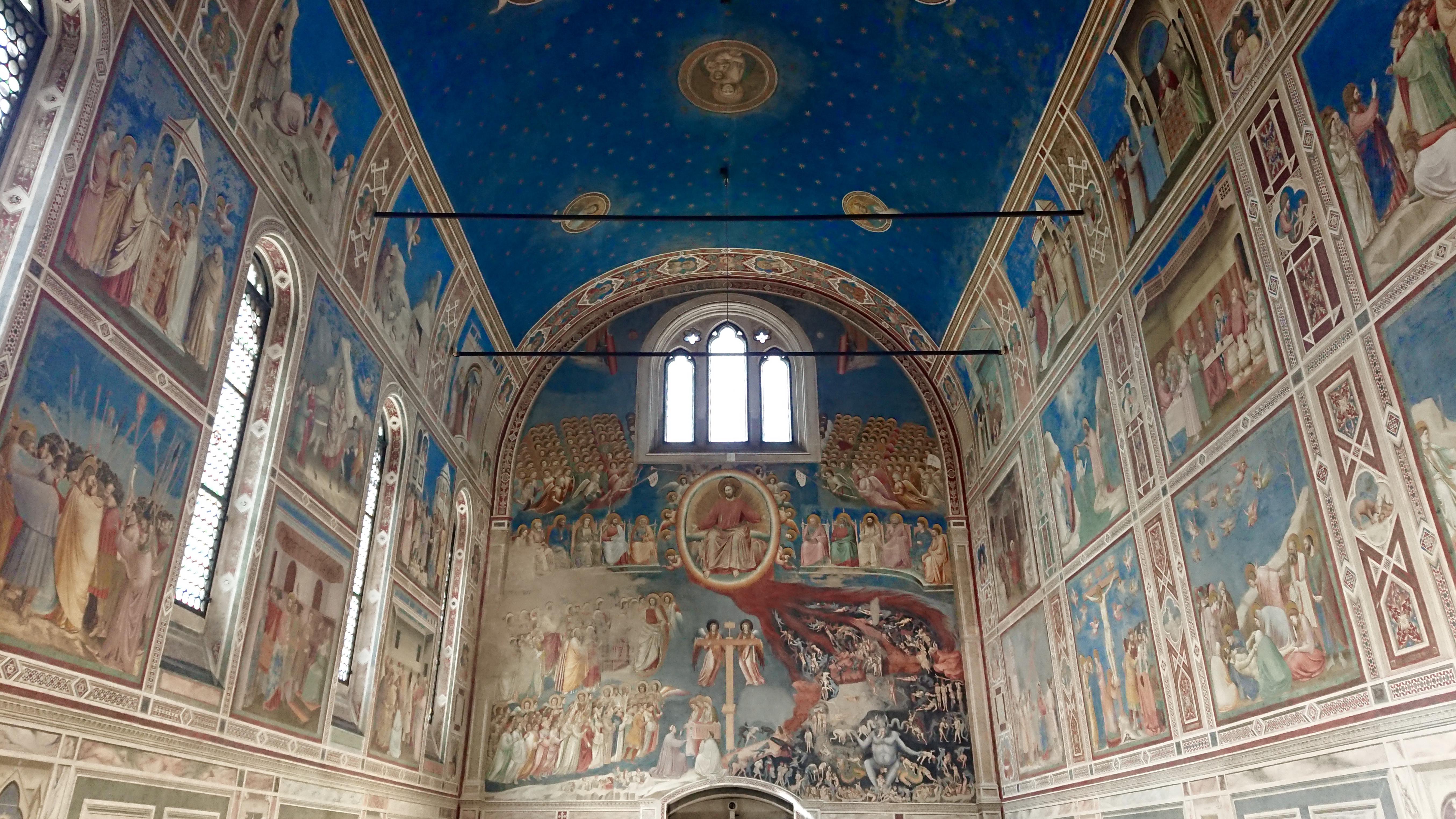 The Scrovegni chapel of Padua, Italy. The chapel contains a fresco