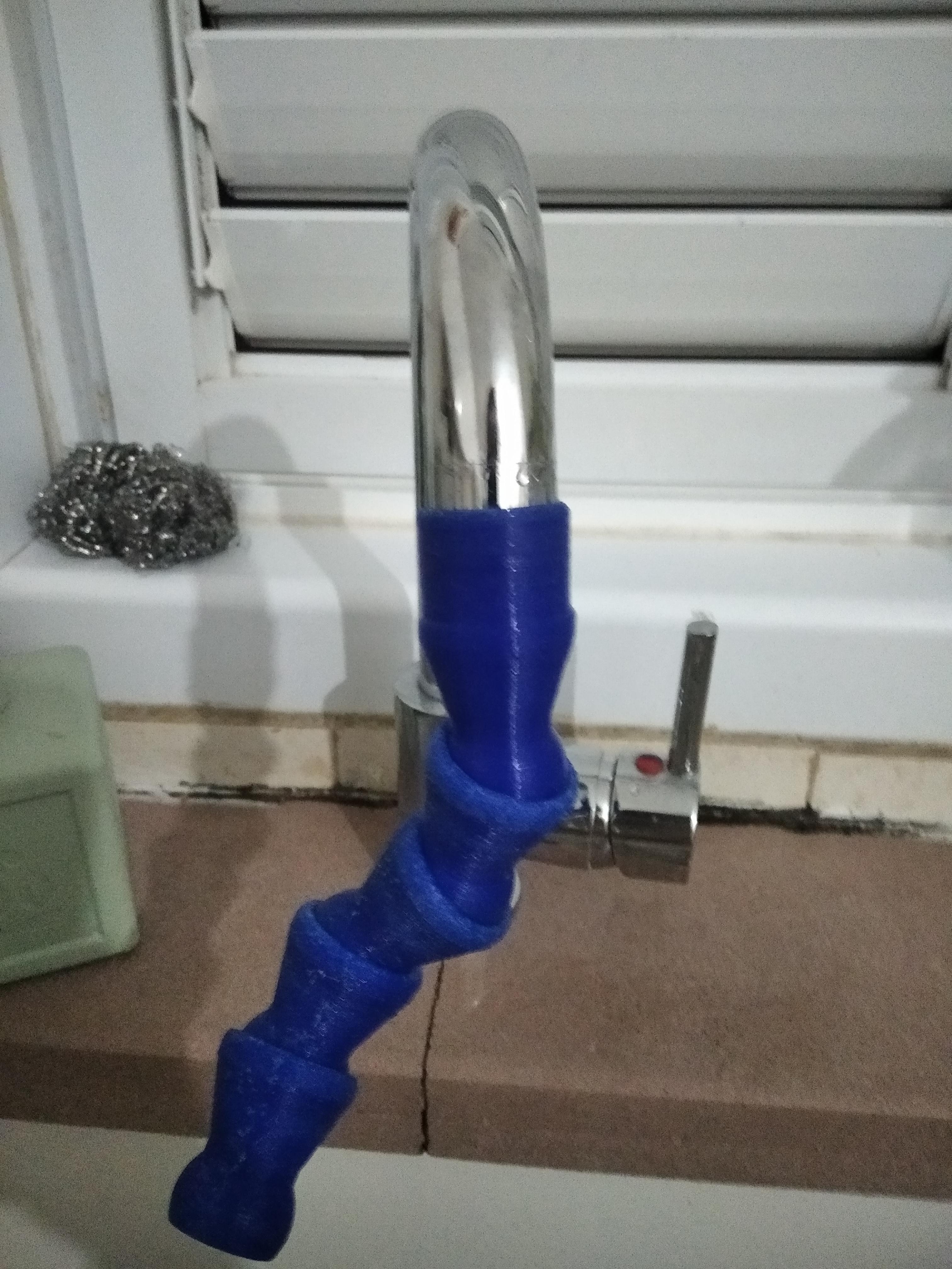 Flexible tap extension tube printed in PLA r/3Dprinting