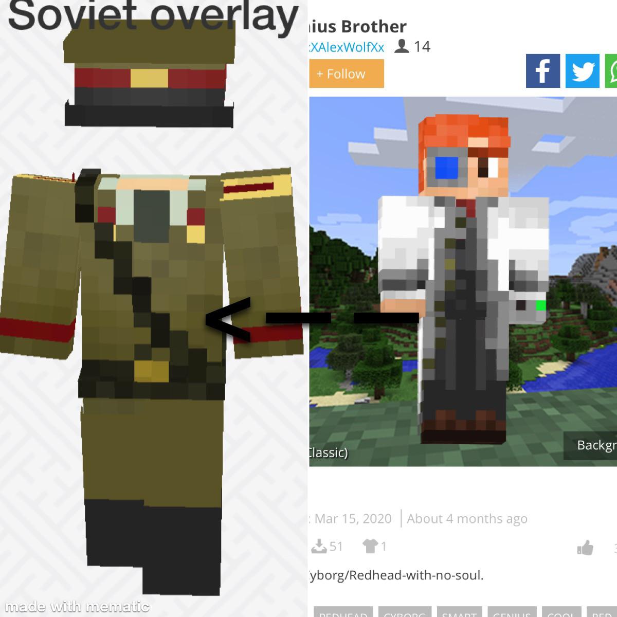 Can anyone make the scientist skin the inner layer and the the Soviet