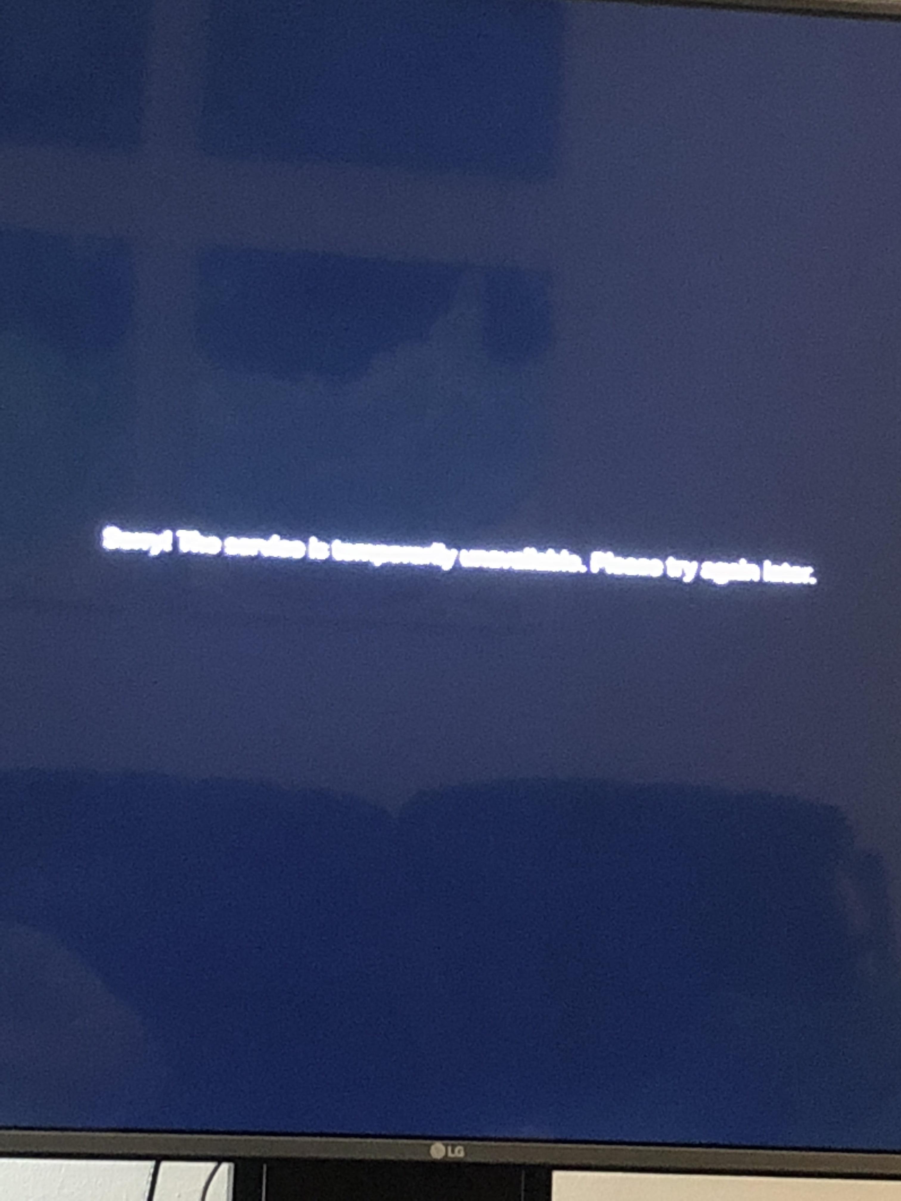 Sorry! The service is temporarily unavailable. Please try again later