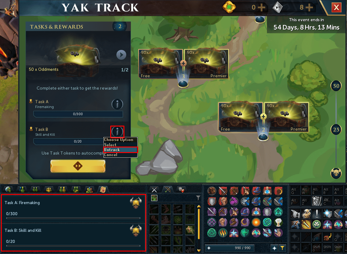 You can easily track your Yak Track challenges and have them show up in