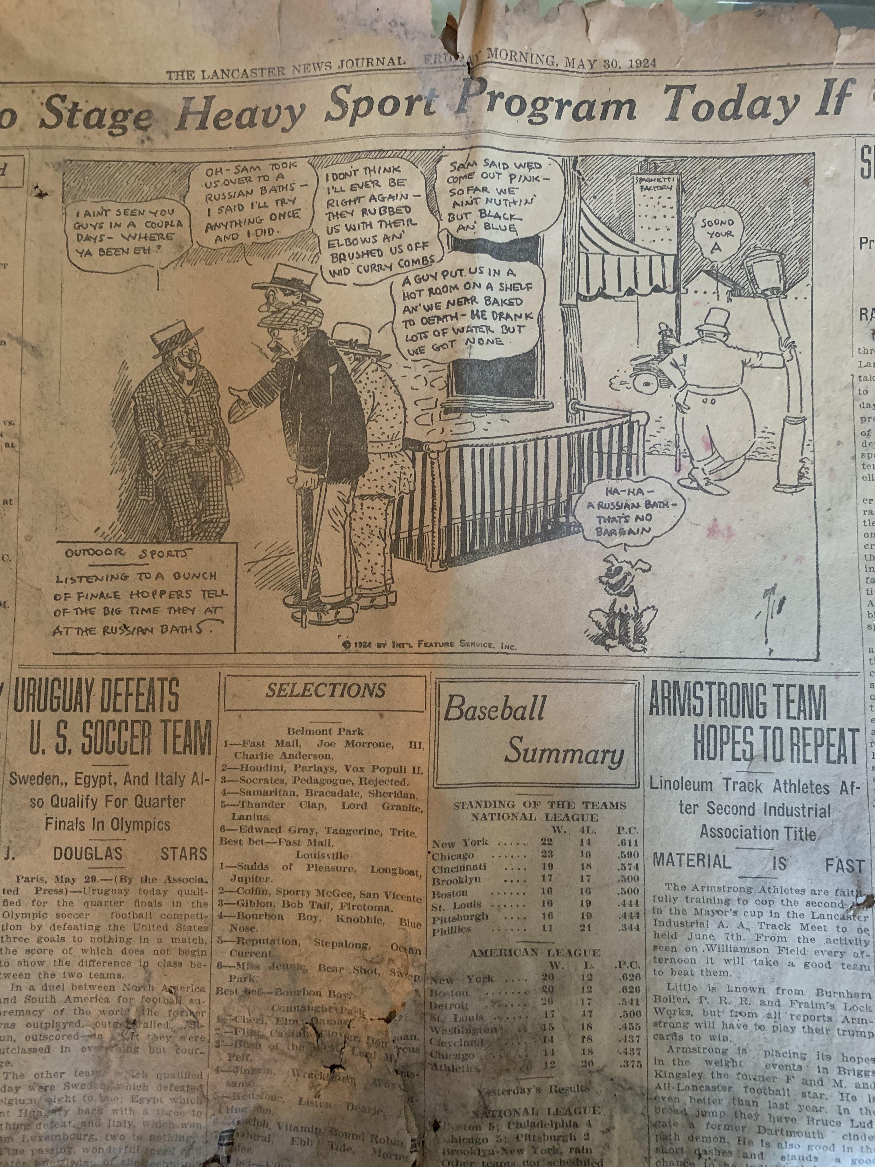 1924 Lancaster Newspaper r/lancaster