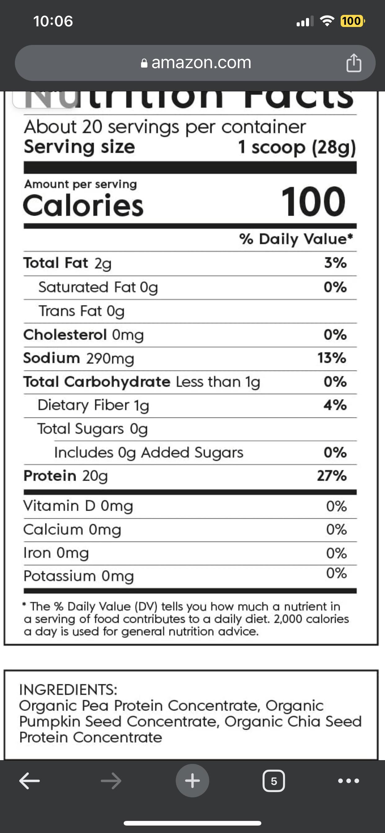 Is this low fodmap for one serving? This is an unflavored pea protein