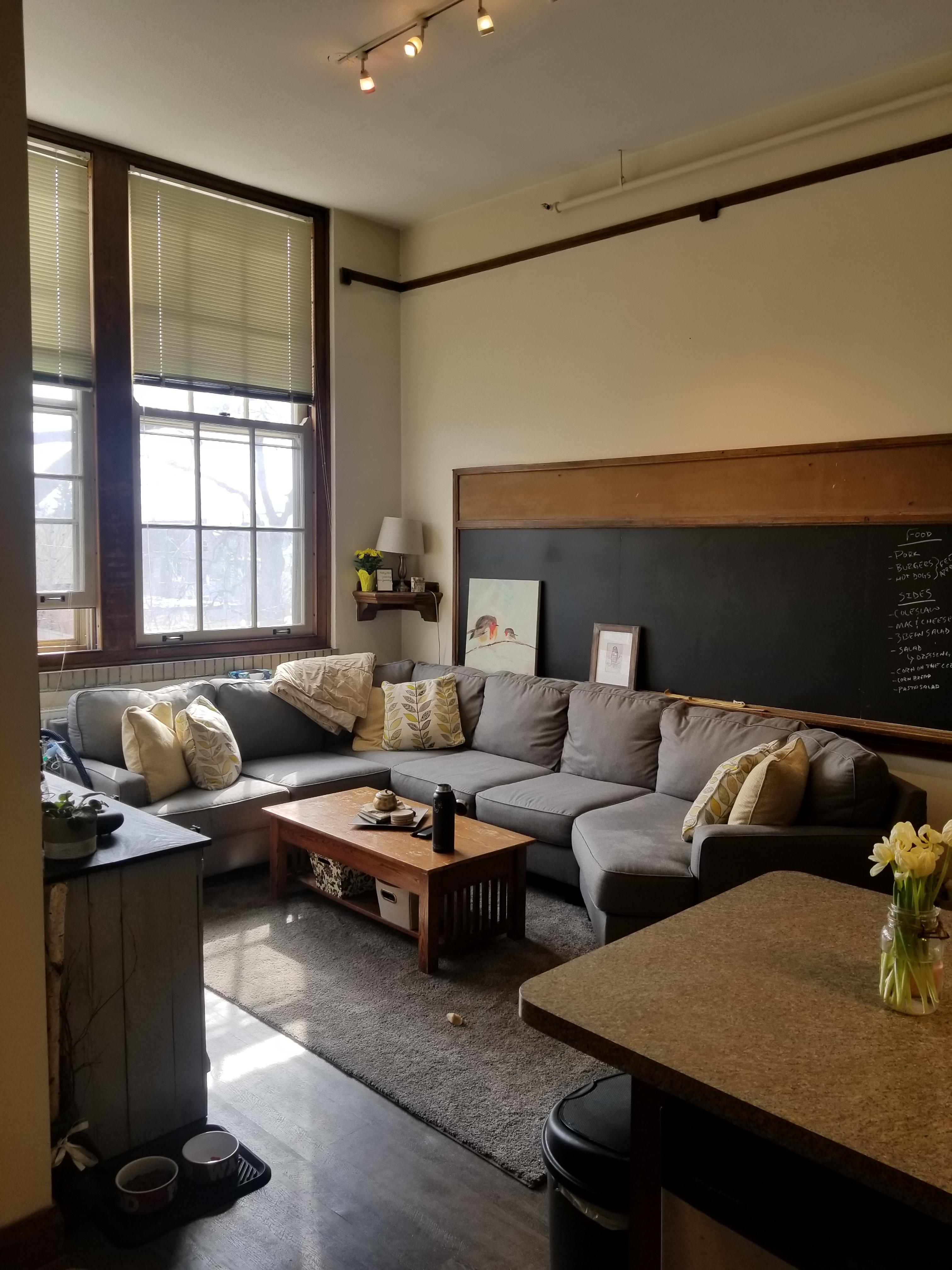 I live in an old school. When the building was converted into