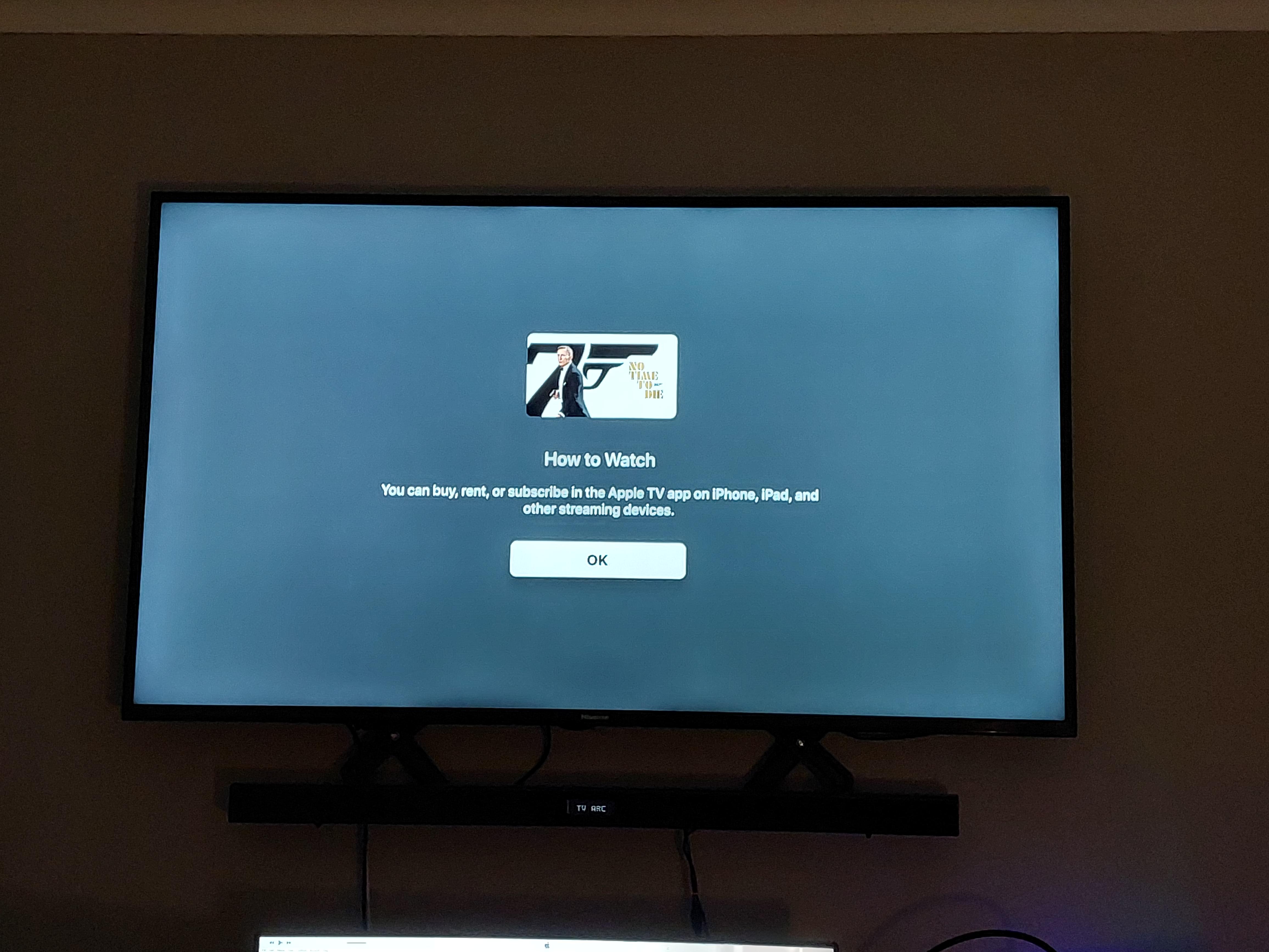 I've been renting/buying movies on Apple TV for months. I get this
