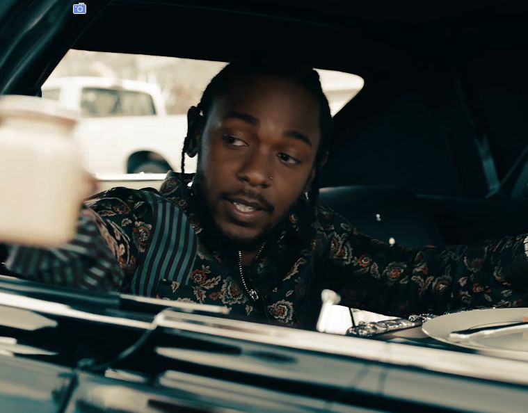 ID on shirt Kendrick Lamar wears in the Humble music video here [screen grab from 211] r