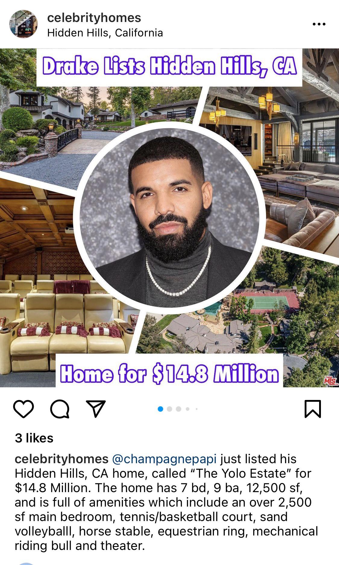 Drake selling YOLO estate r/Drizzy