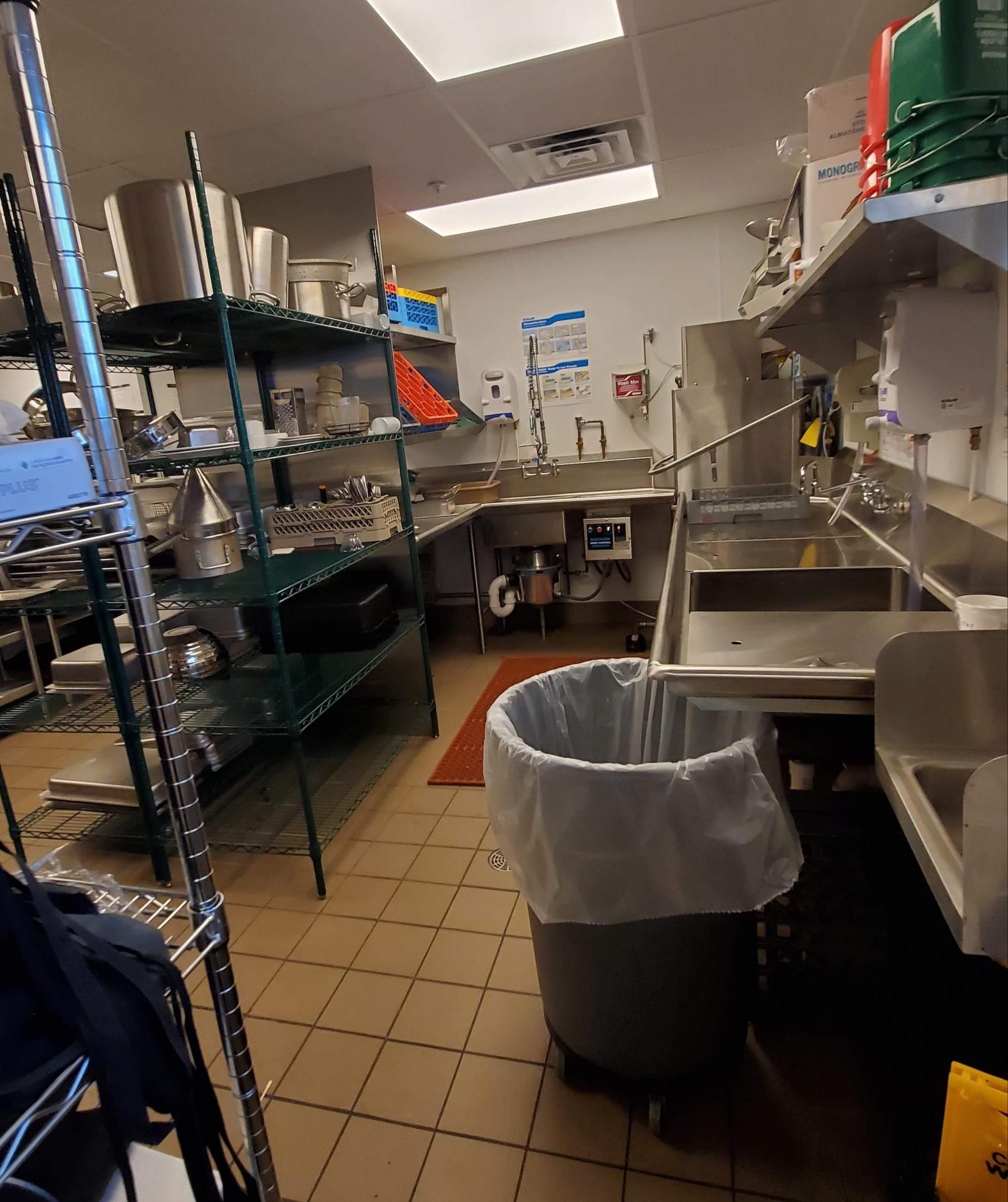 My humble dish pit. I'm playing on tutorial mode because out restaurant