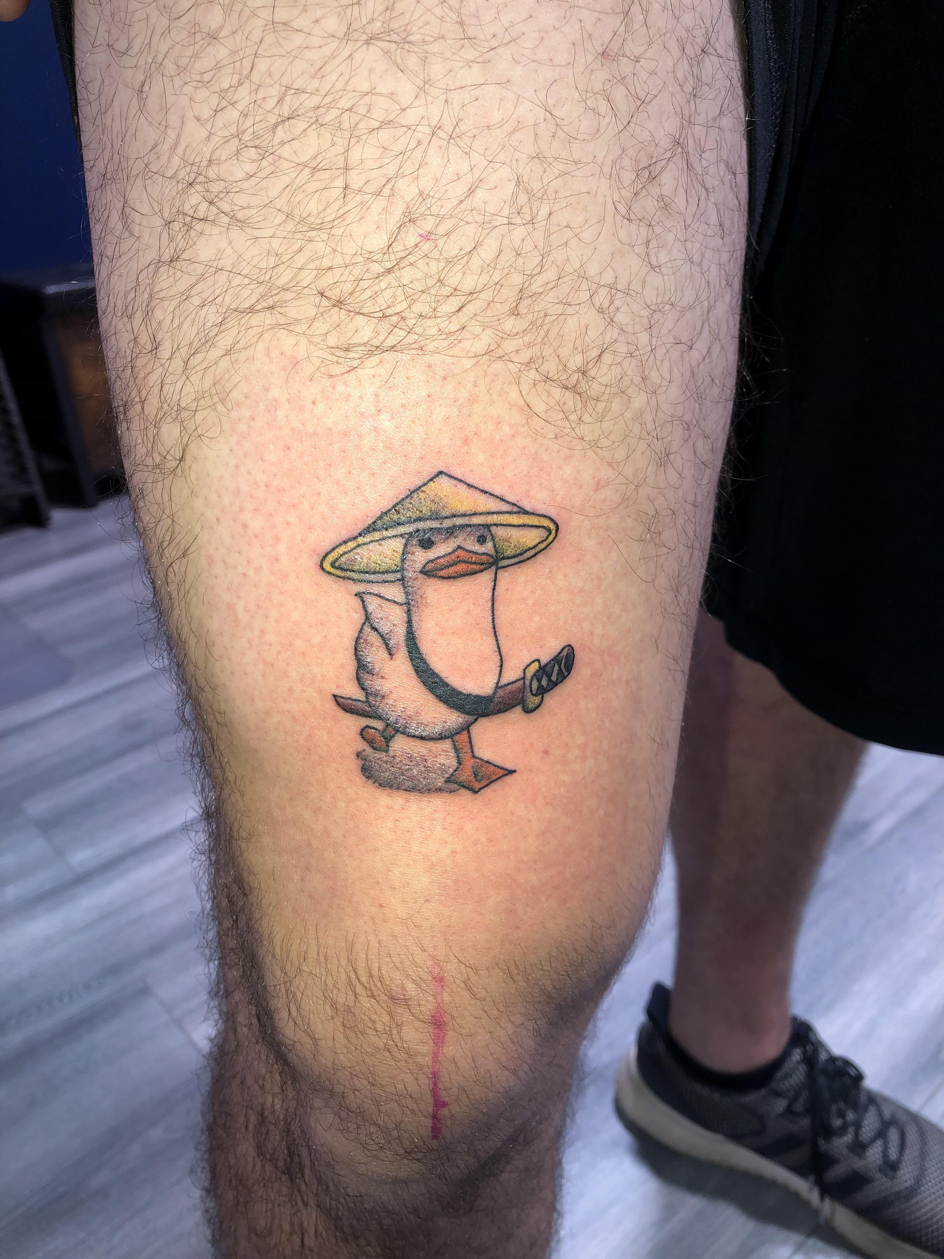 My Samurai Duck And Asparagoose By Sai Sake, Pieta Tattoo Gallery In Lake Villa Illinois : R/Tattoos 4032_x_3024_jpg