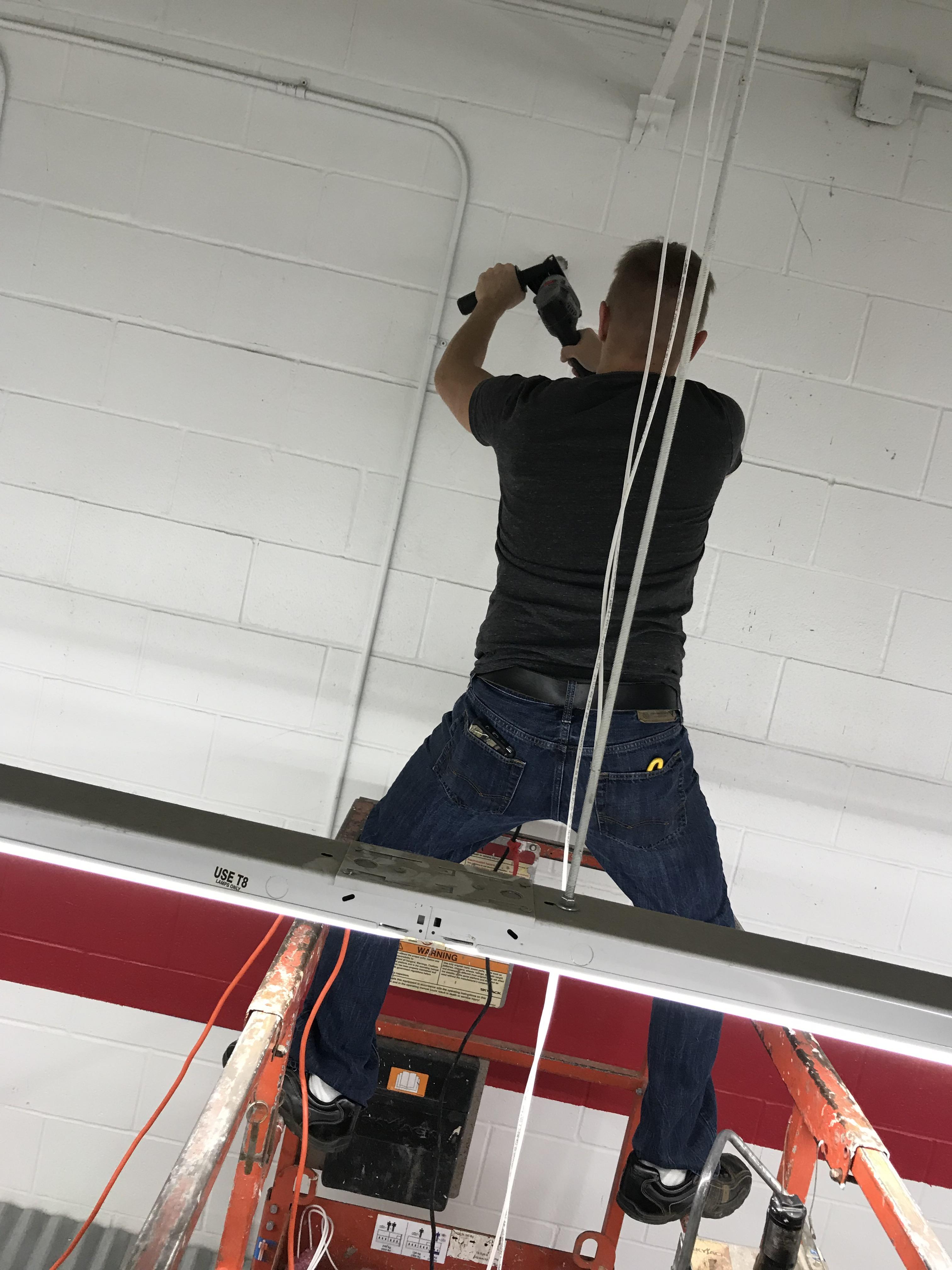 Drilling a hole for cables r/OSHA