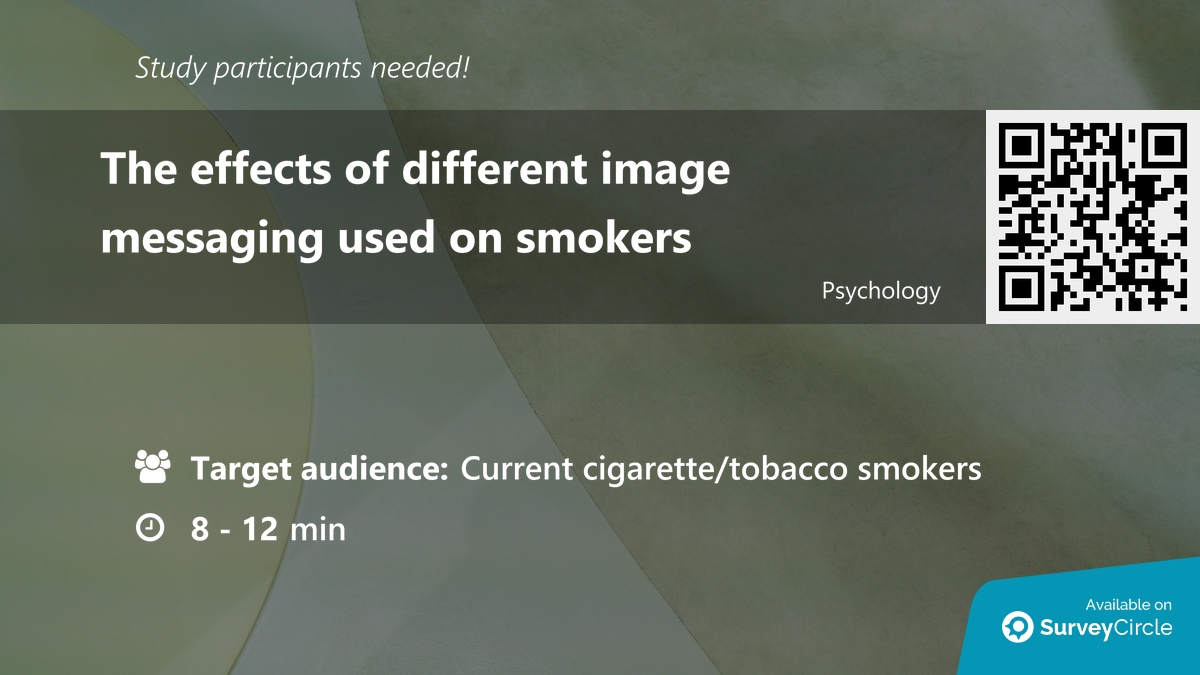 Health Communication for Smokers r/SurveyCircle