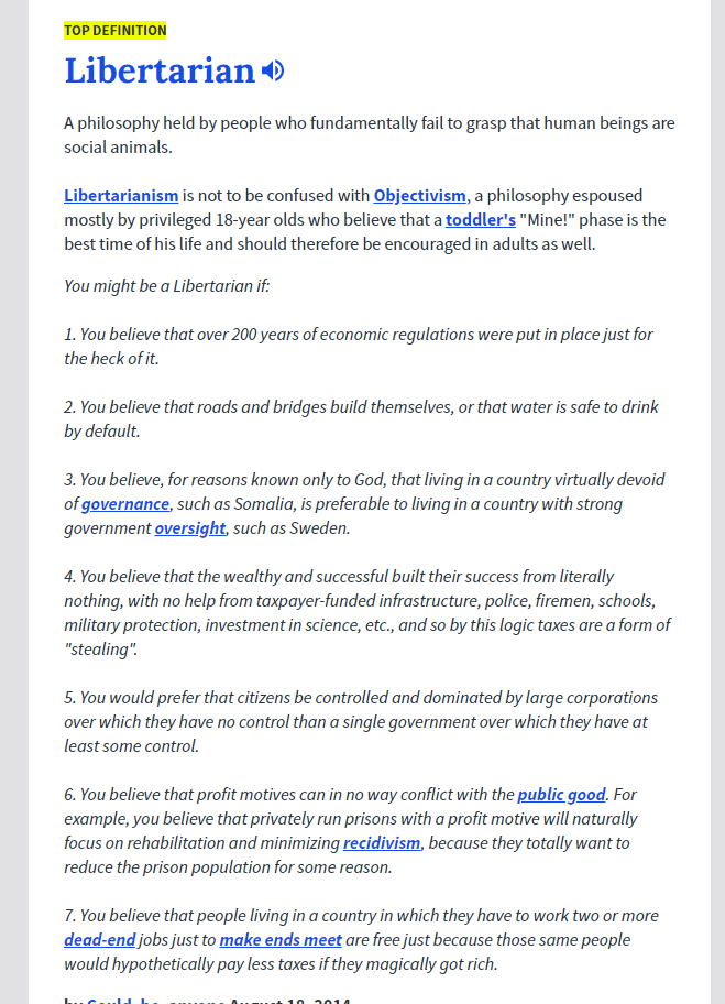 Urban Dictionary top definition moment r/LibertariansBelieveIn
