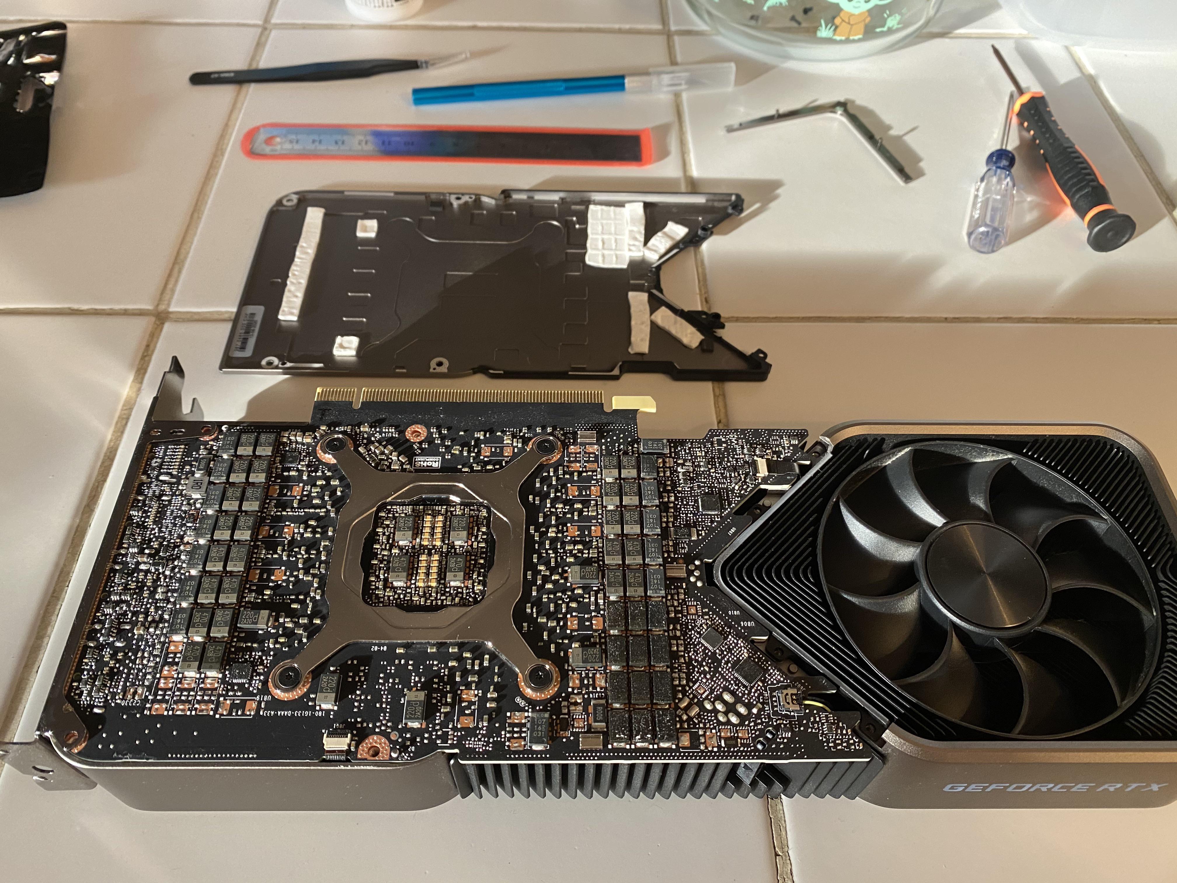 3080 FE Thermal Pad Mod (22 C) EtherMining