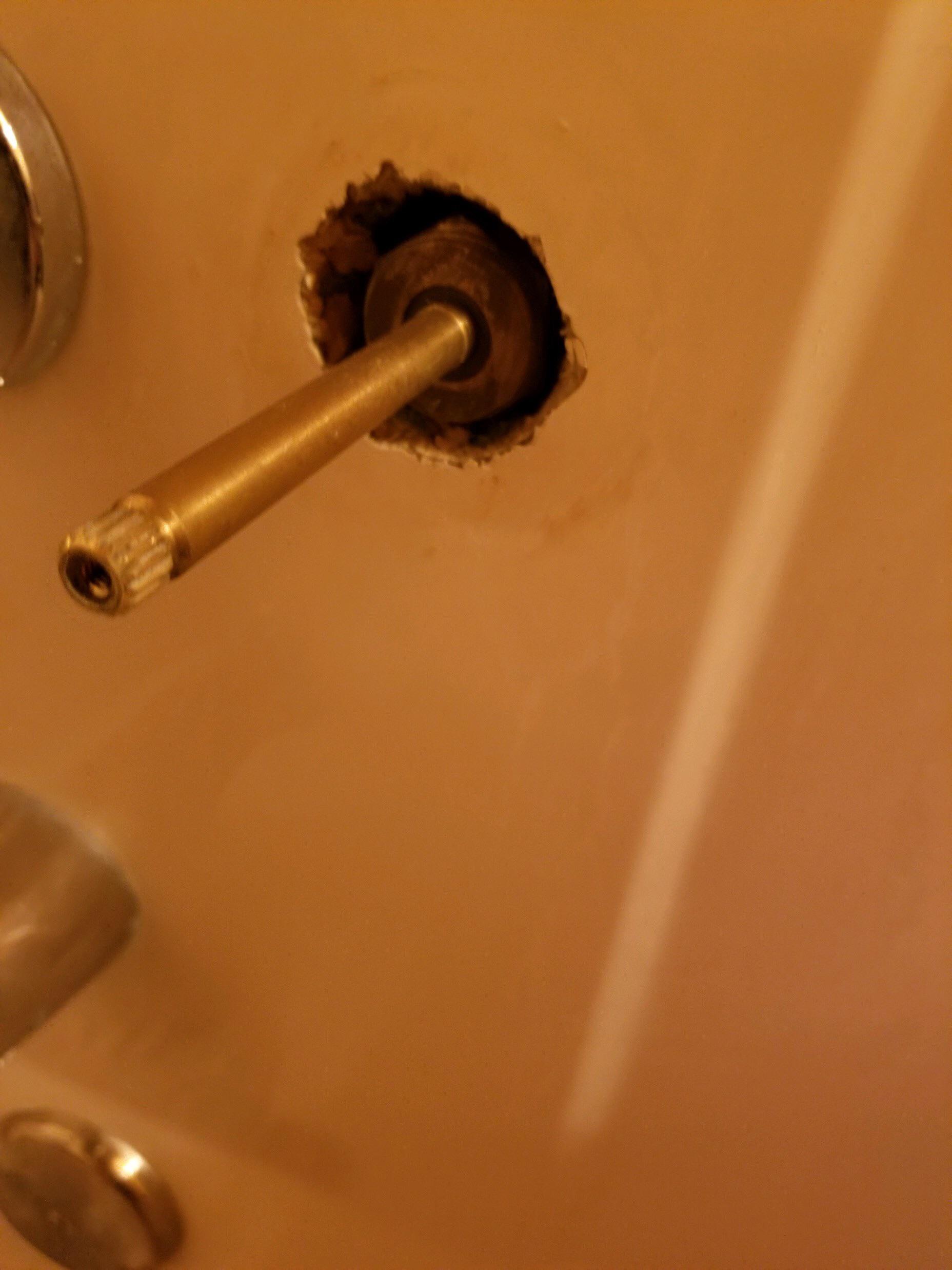 Trying to fix leaky tub faucet but it doesn’t look like ANYTHING we’ve