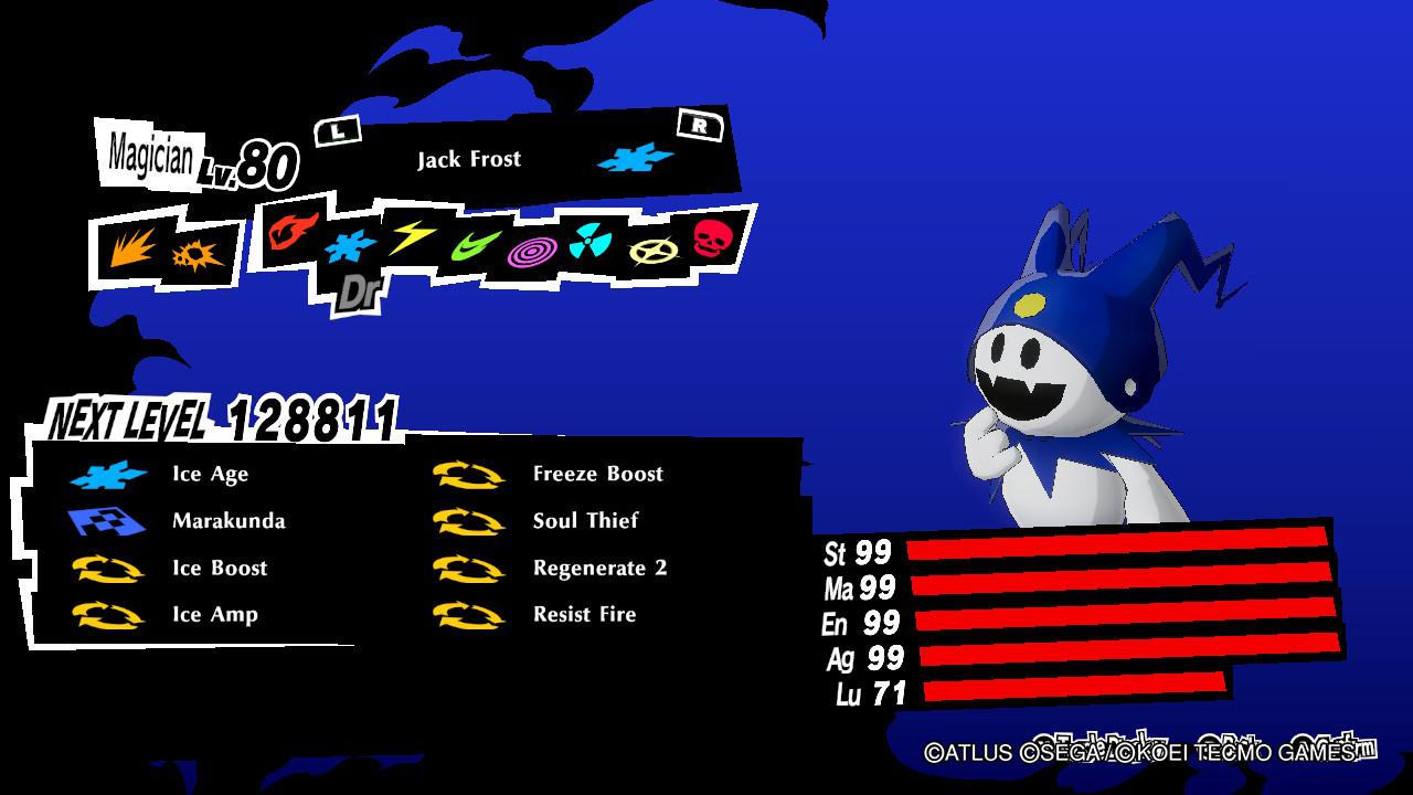 Jack Frost Build (Persona 5 Strikers) r/Persona5
