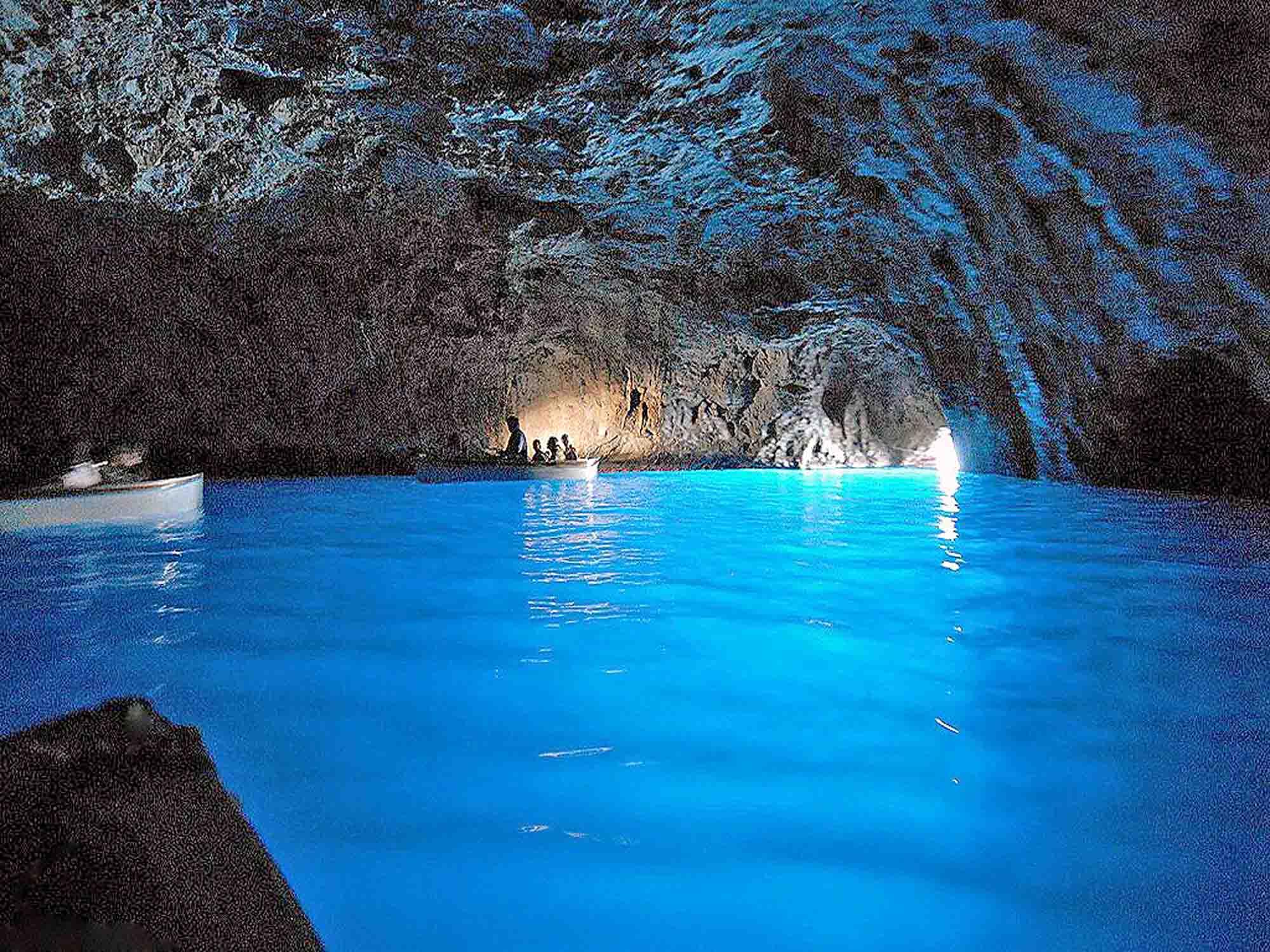 🔥 The Blue Grotto in Capri is a cave lit up by its mostly underwater