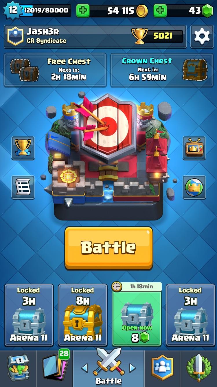 Finally got to 5k! I used minions minion horde fireball zap miner golem