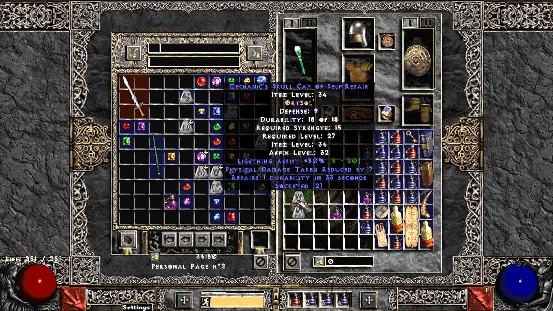 What have I done wrong with the Lore runeword? ProjectDiablo2