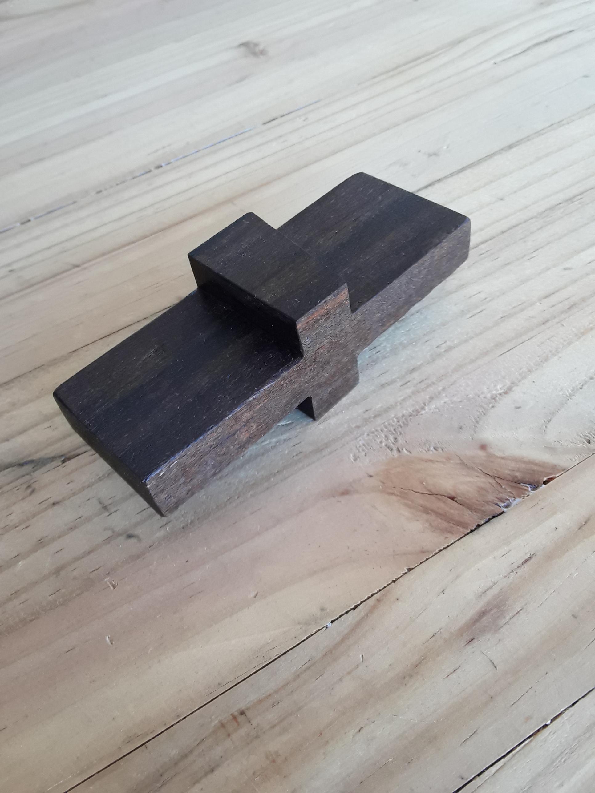 Made a Paul Sellers dovetail template from ironwood. It's such a nice