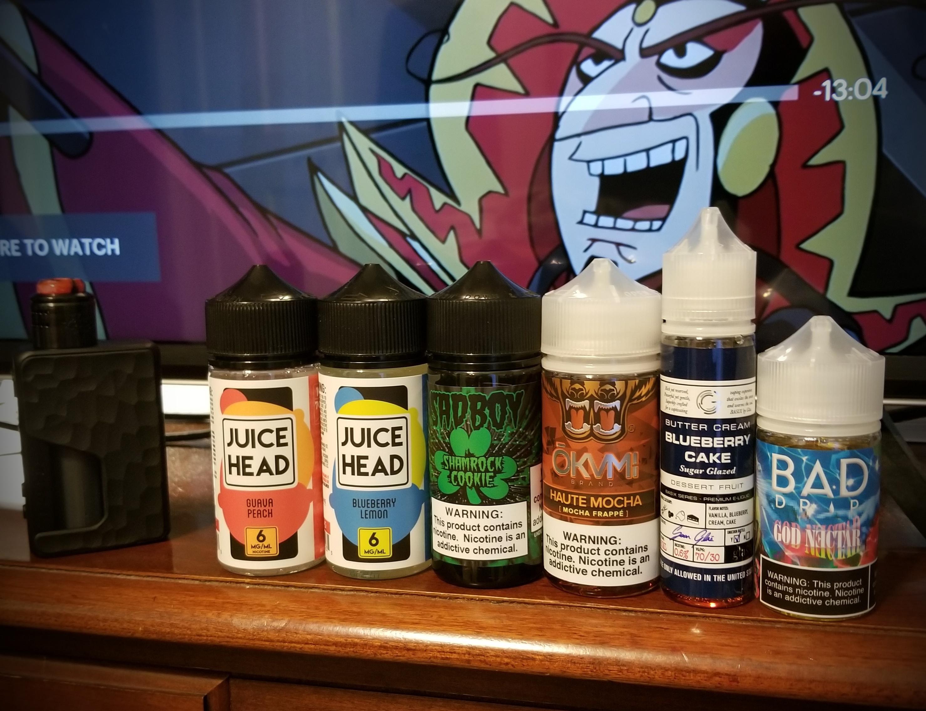 Latest juice order, I finally had some good luck on new flavors (thanks
