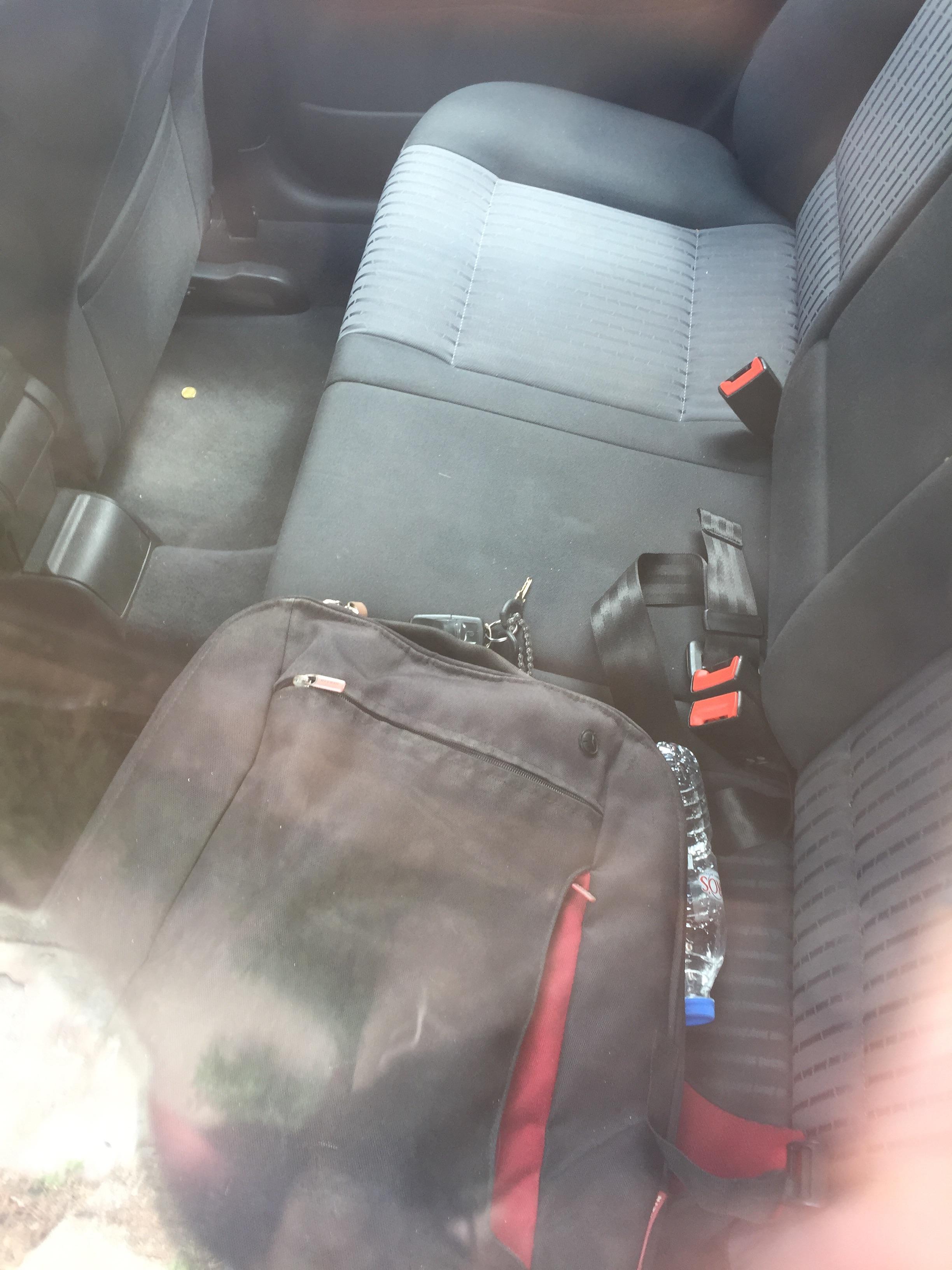 Locked my keys in the back seat, fished them with a coat hanger up on the rear shelf and pushed