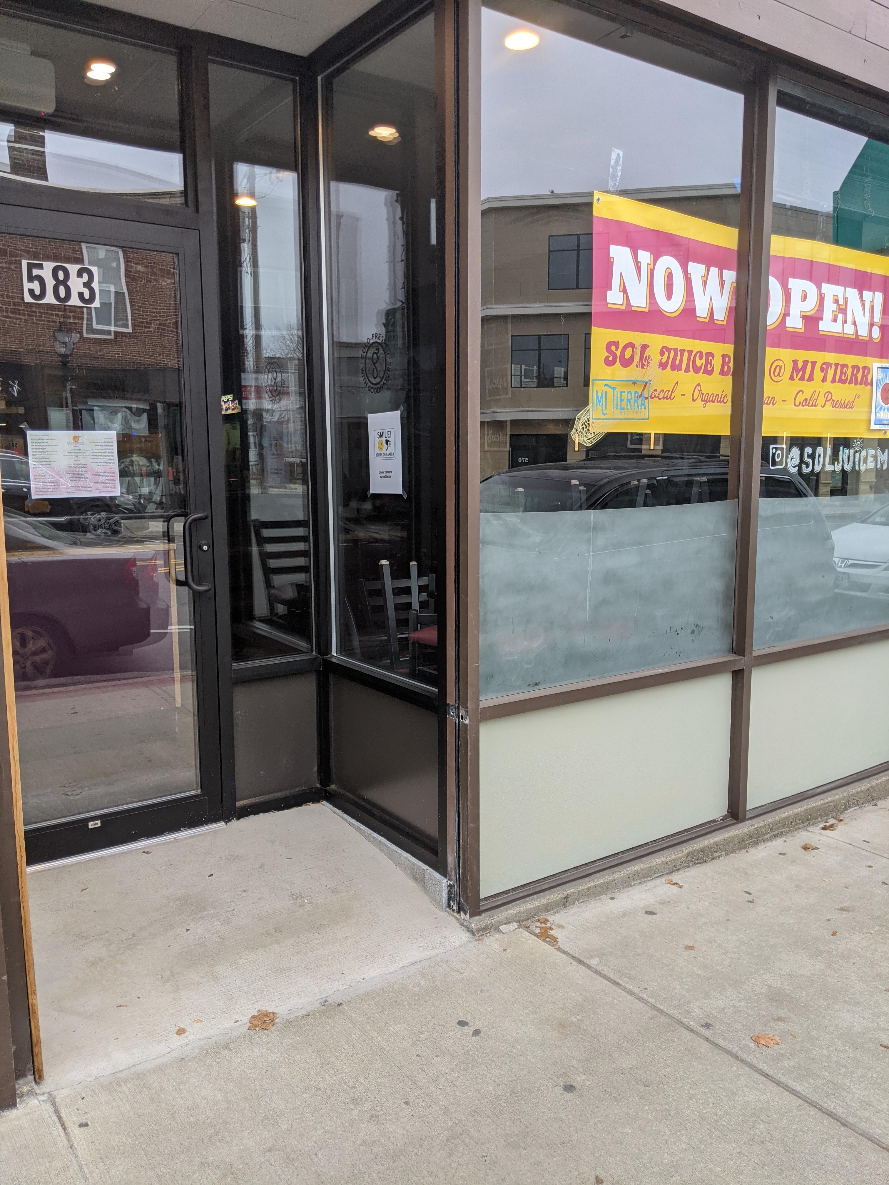 Sol Juice on Moody street is now open as of Saturday! cold pressed