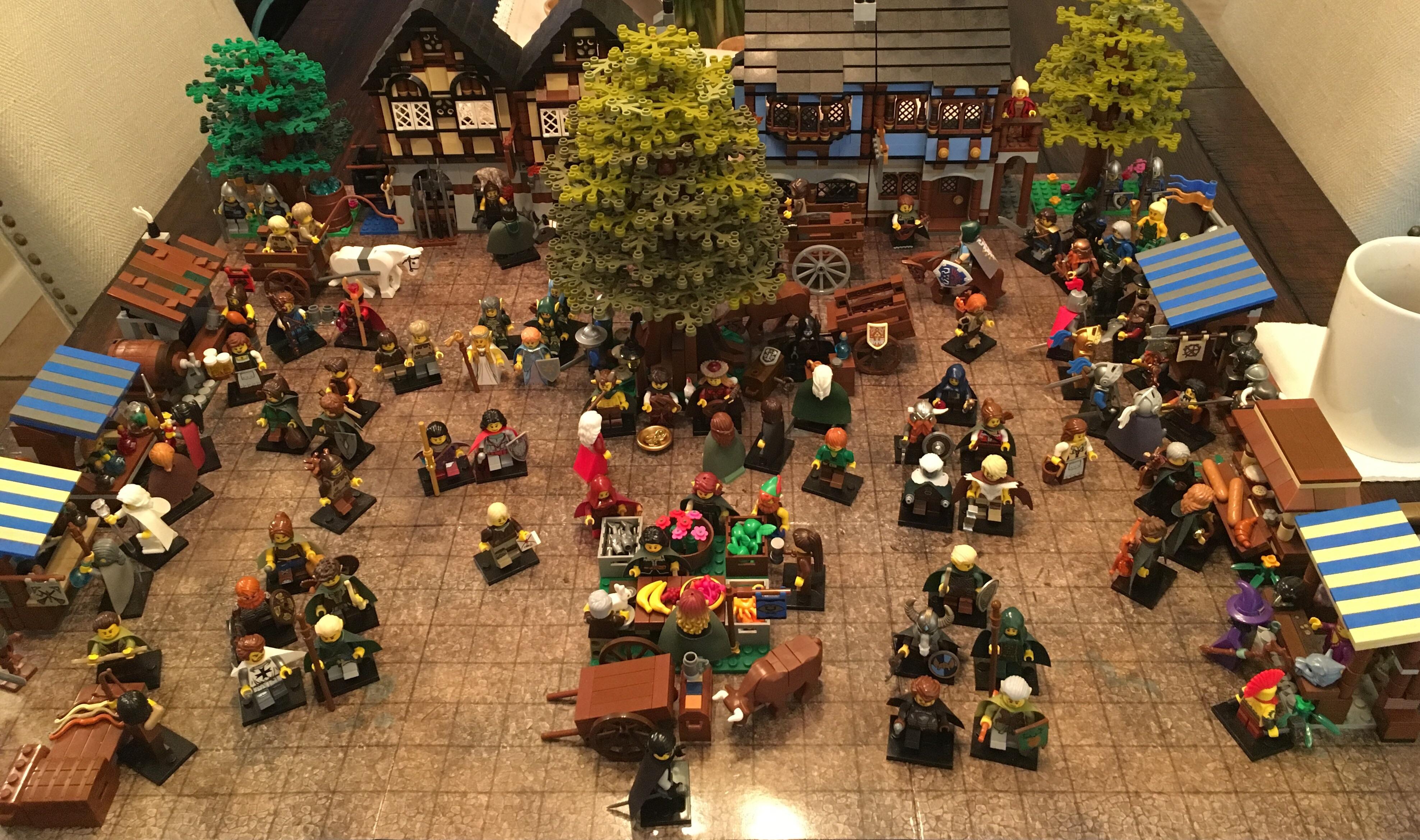 Brookvale village market Using a pathfinder terrain map r/legodnd