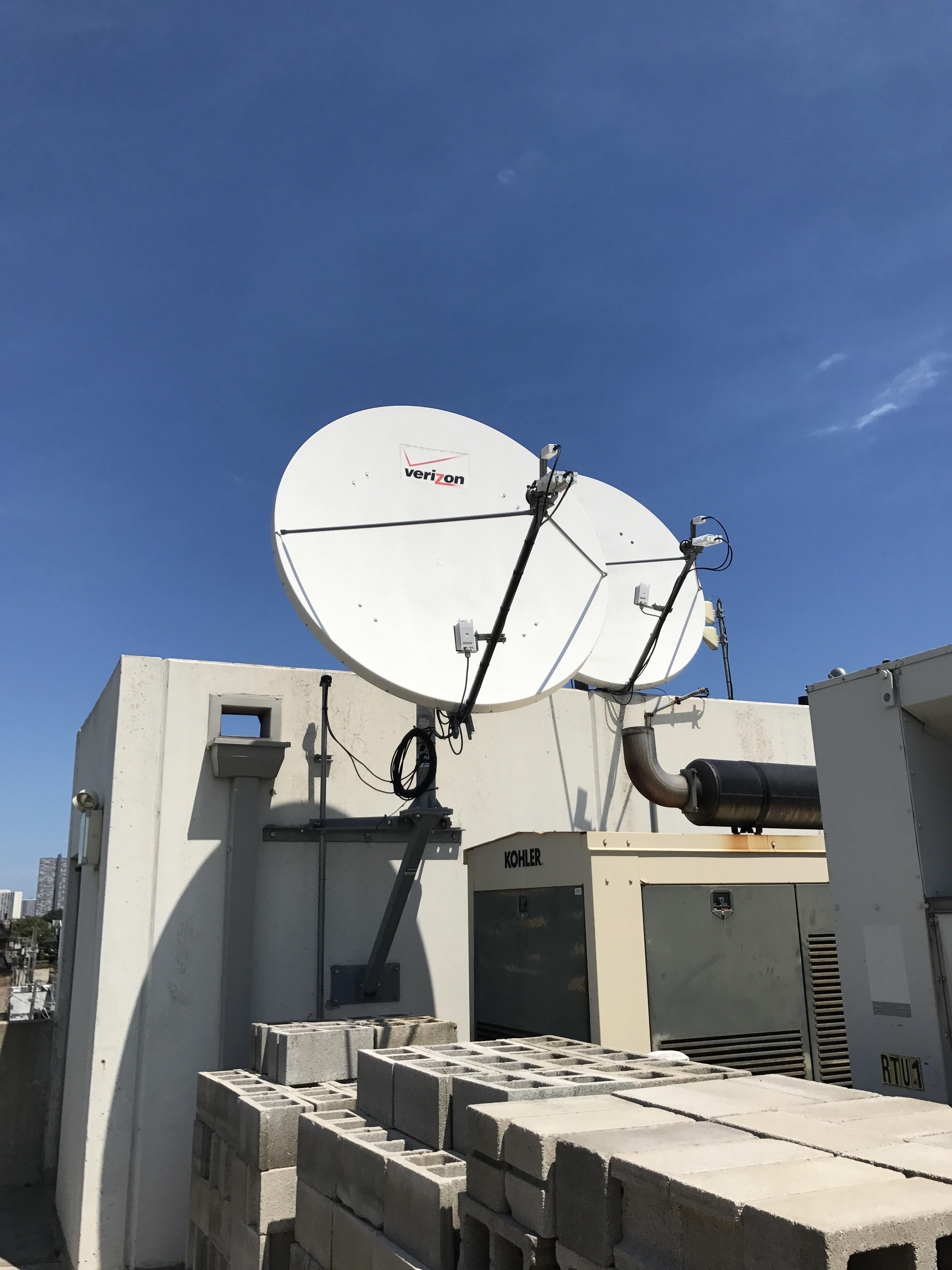 Is this a satellite or microwave dish? On top of the Home Depot parking