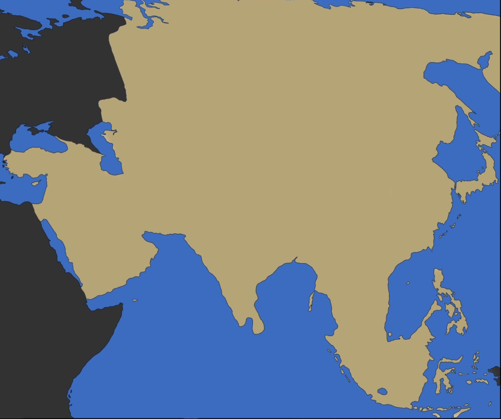 Map of Asia in 20,000 BC r/cool