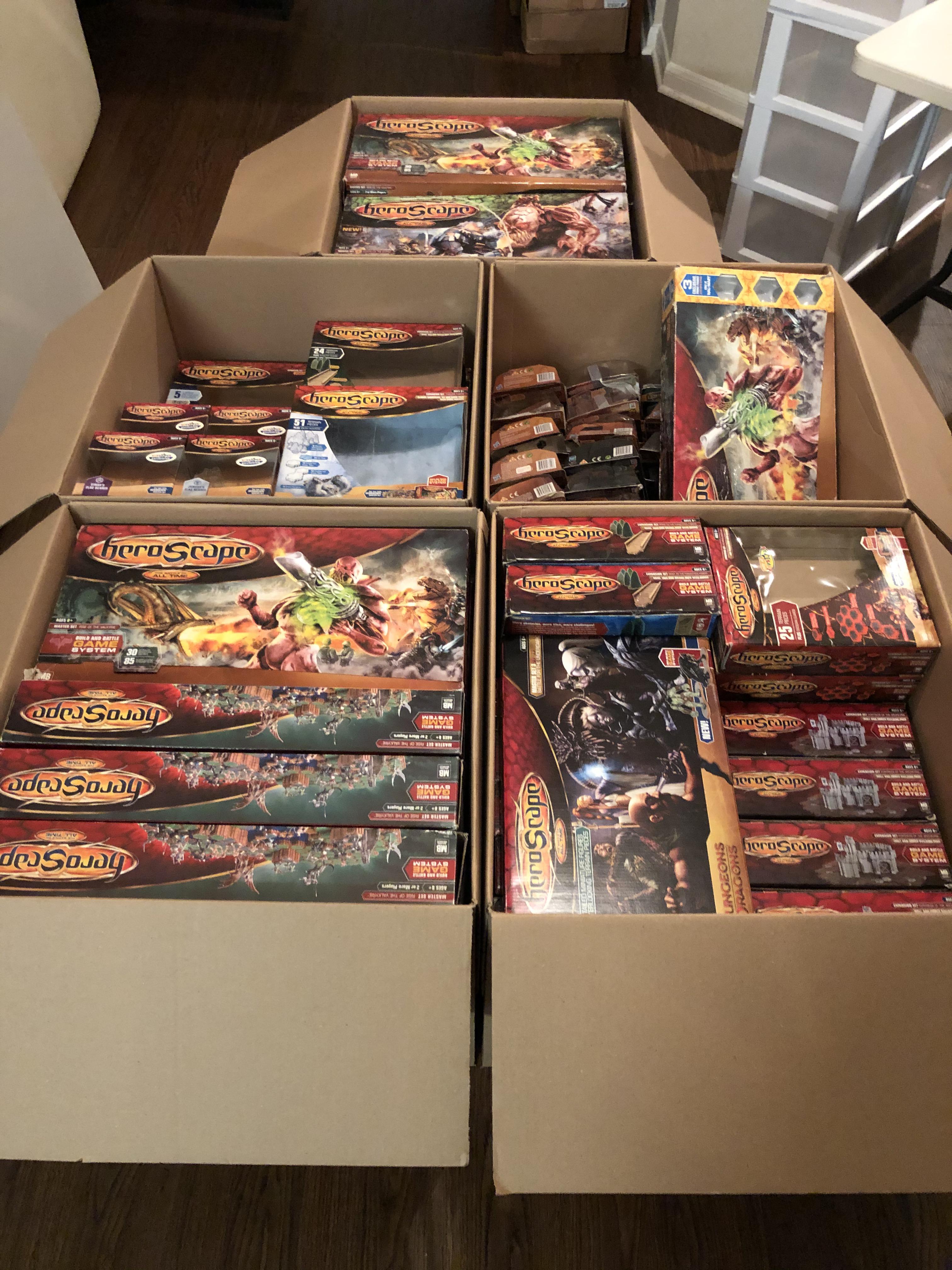 Home Depot extra large moving boxes are perfect for Heroscape box