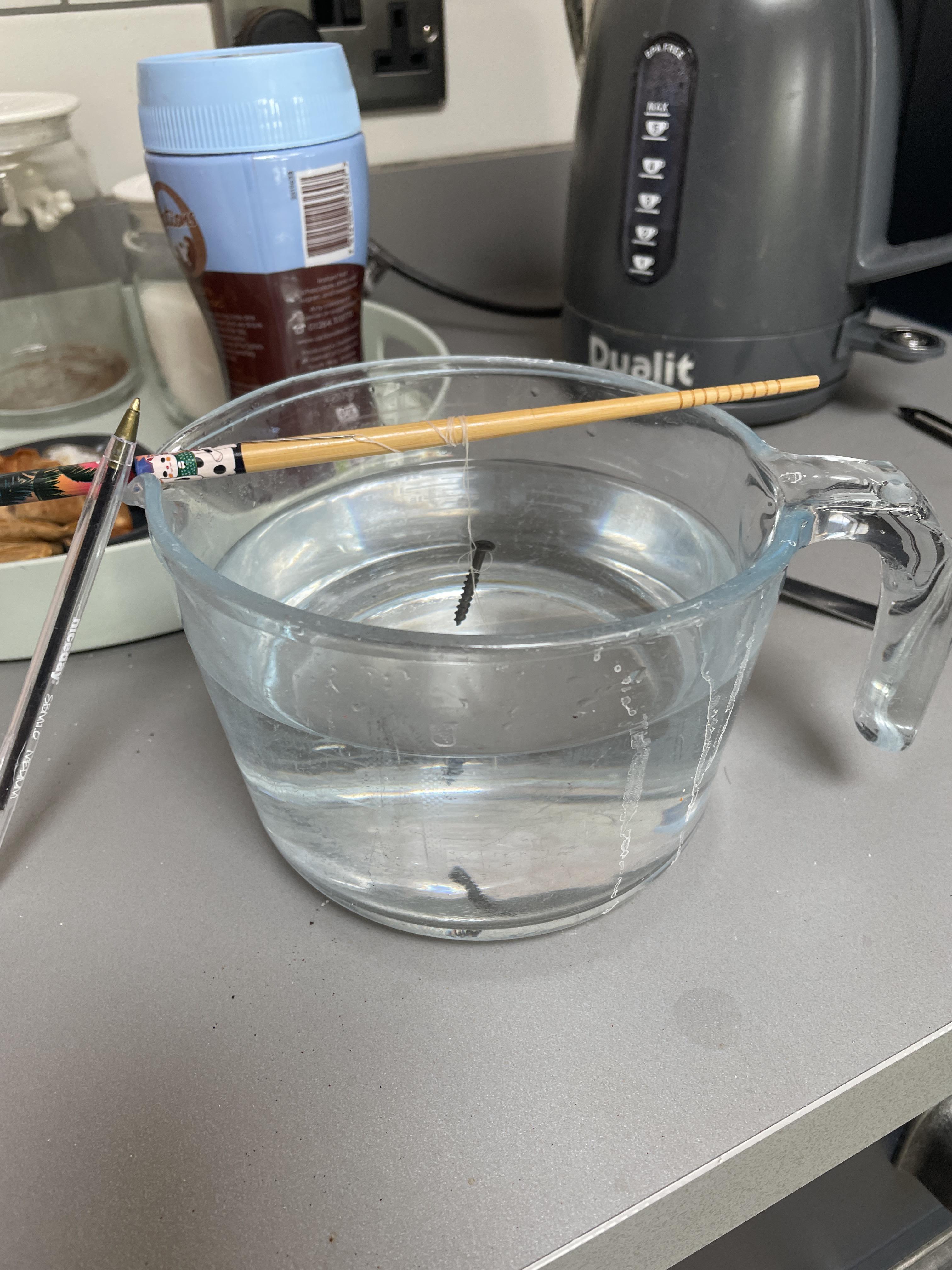 am i doing this right? I put hot water and salt and i diluted it r