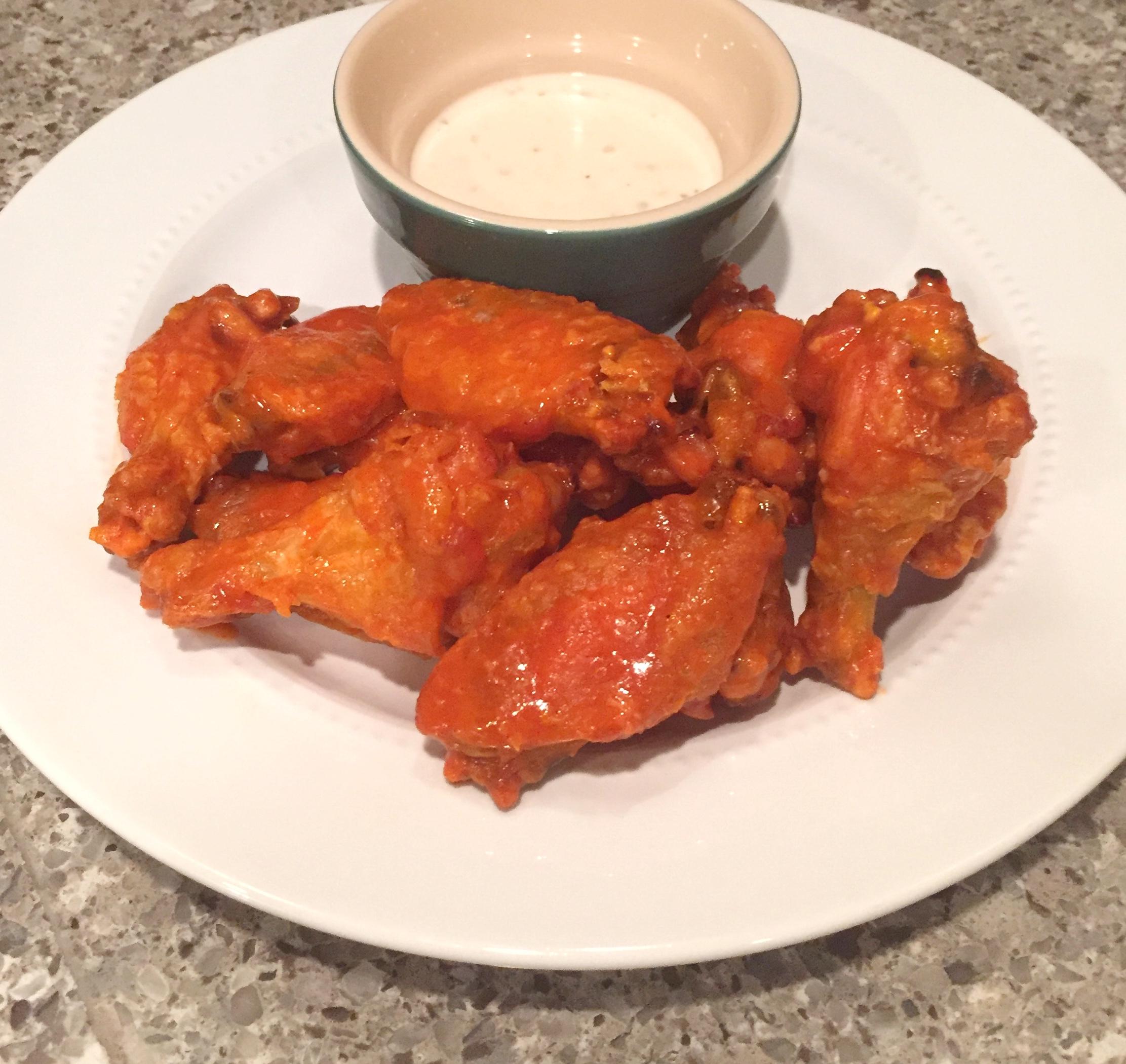 [Homemade] Oven baked crispy Buffalo wings r/food