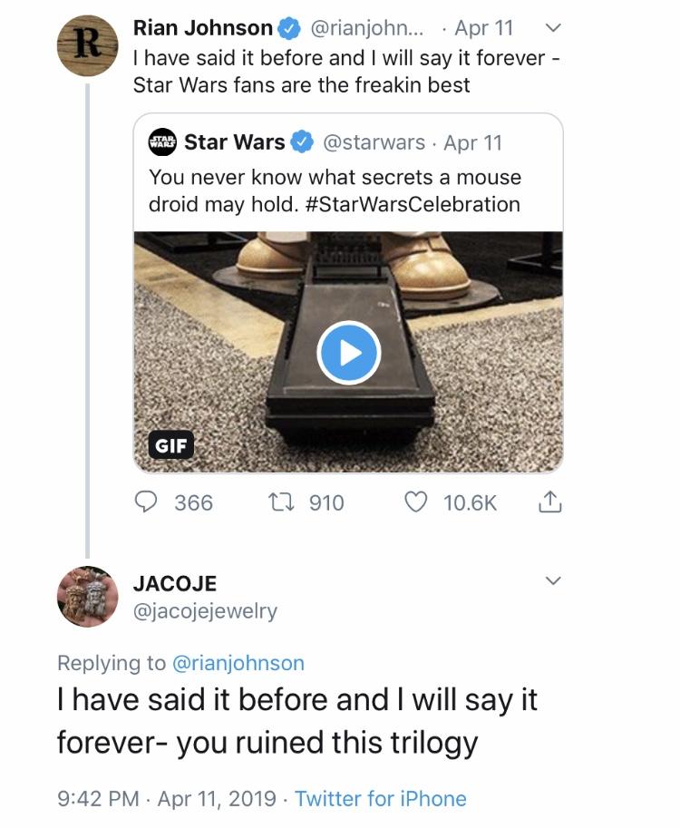 Star Wars fans are the freakin worst moviescirclejerk